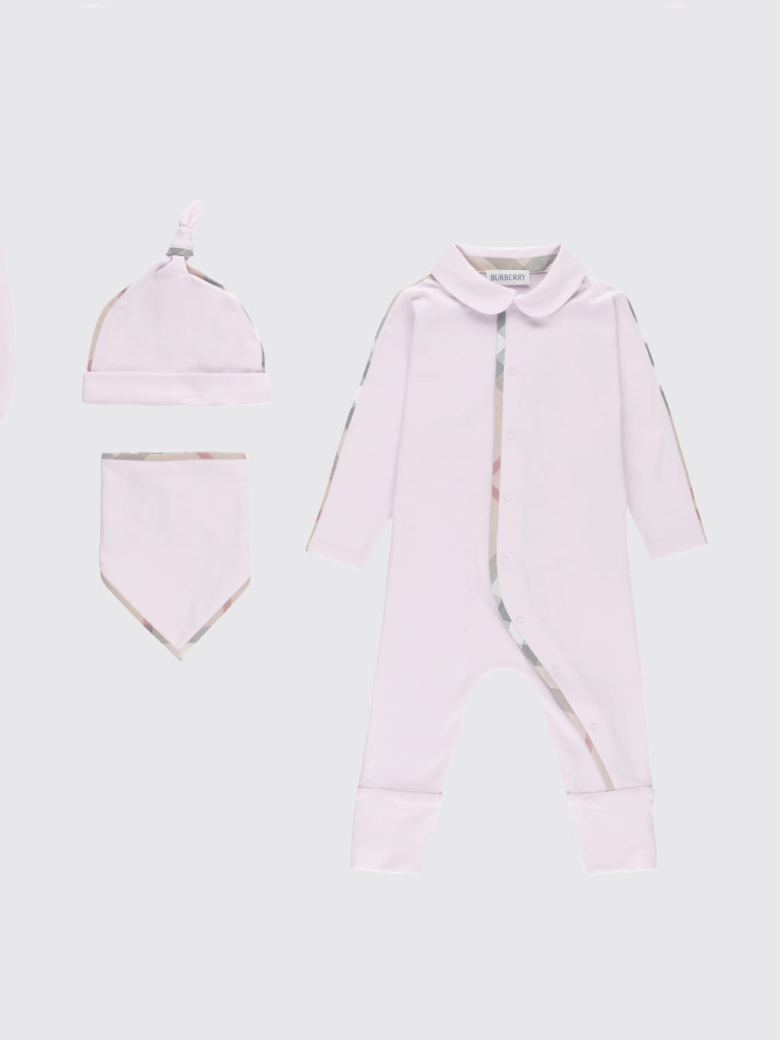 BURBERRY JUMPSUIT: Romper kids Burberry, Pink - Img 1