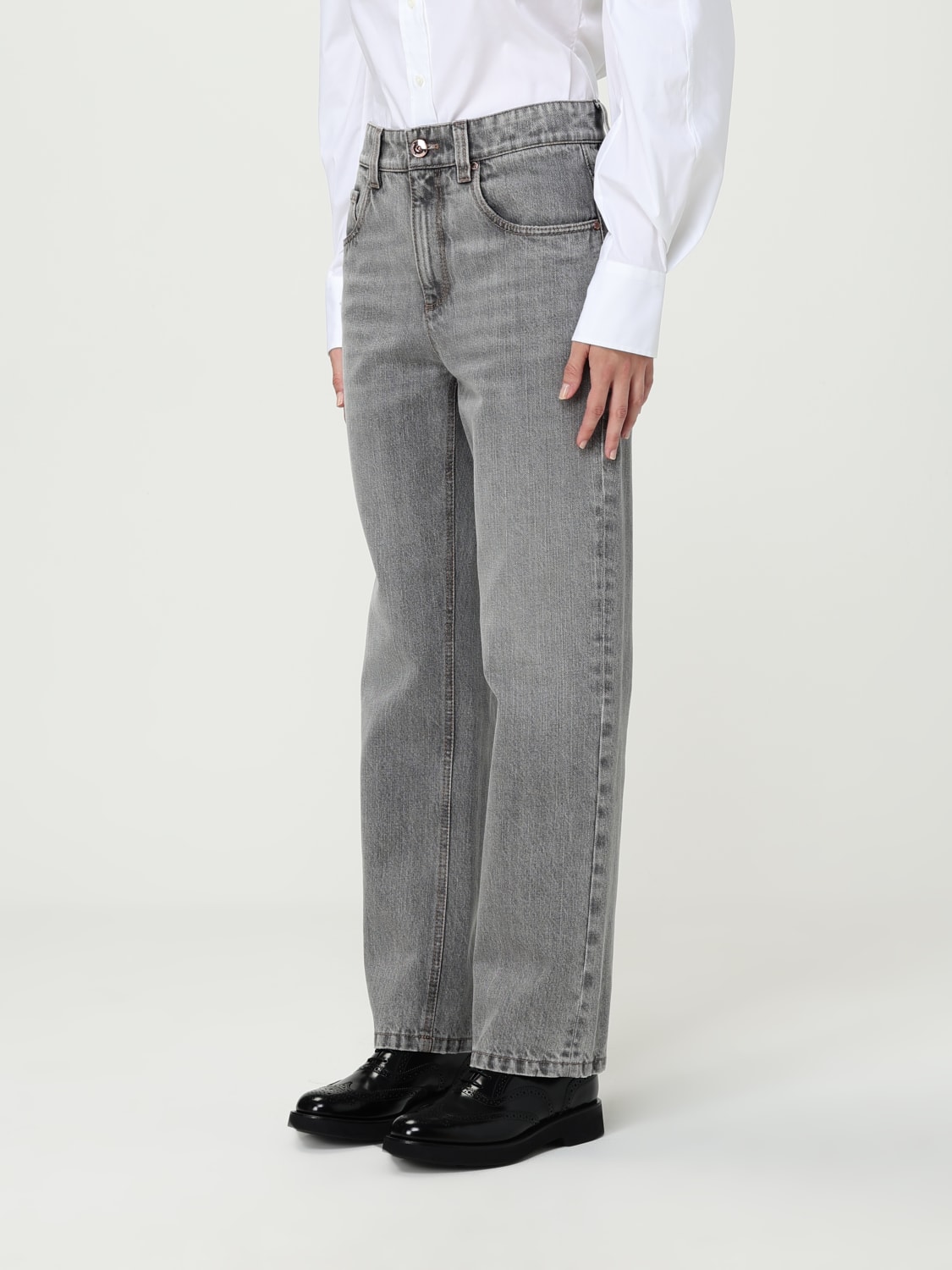 BRUNELLO CUCINELLI JEANS: Jeans herren Brunello Cucinelli, Grau - Img 4