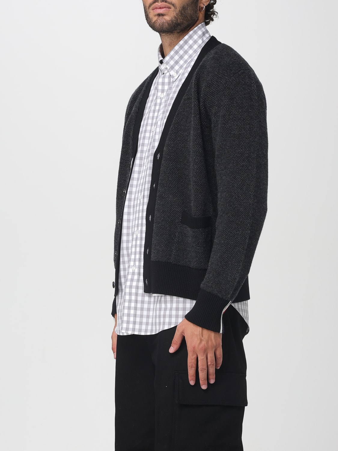 THOM BROWNE SWEATER: Sweater men Thom Browne, Grey - Img 4