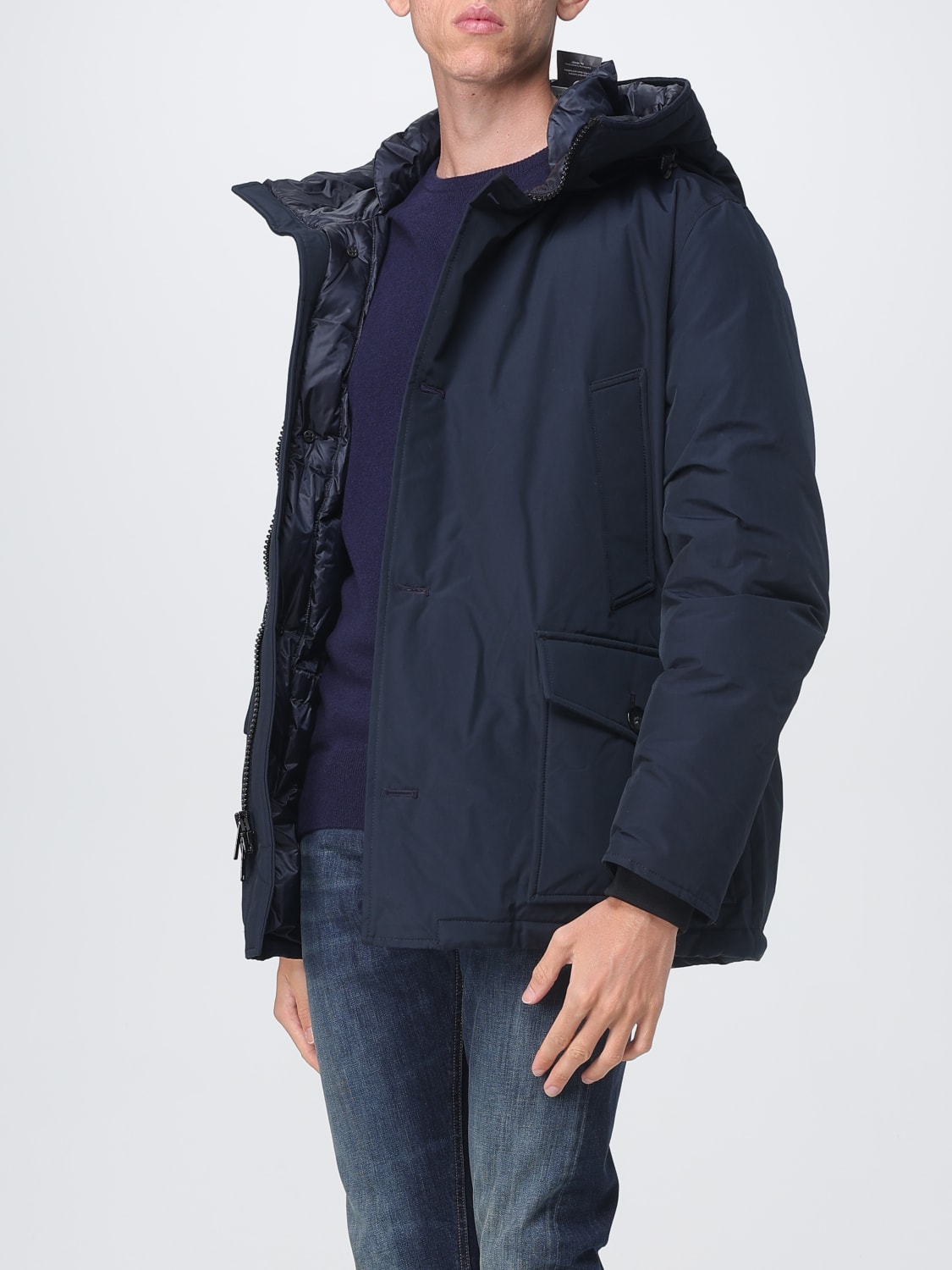 WOOLRICH COAT: Coat men Woolrich, Blue - Img 3