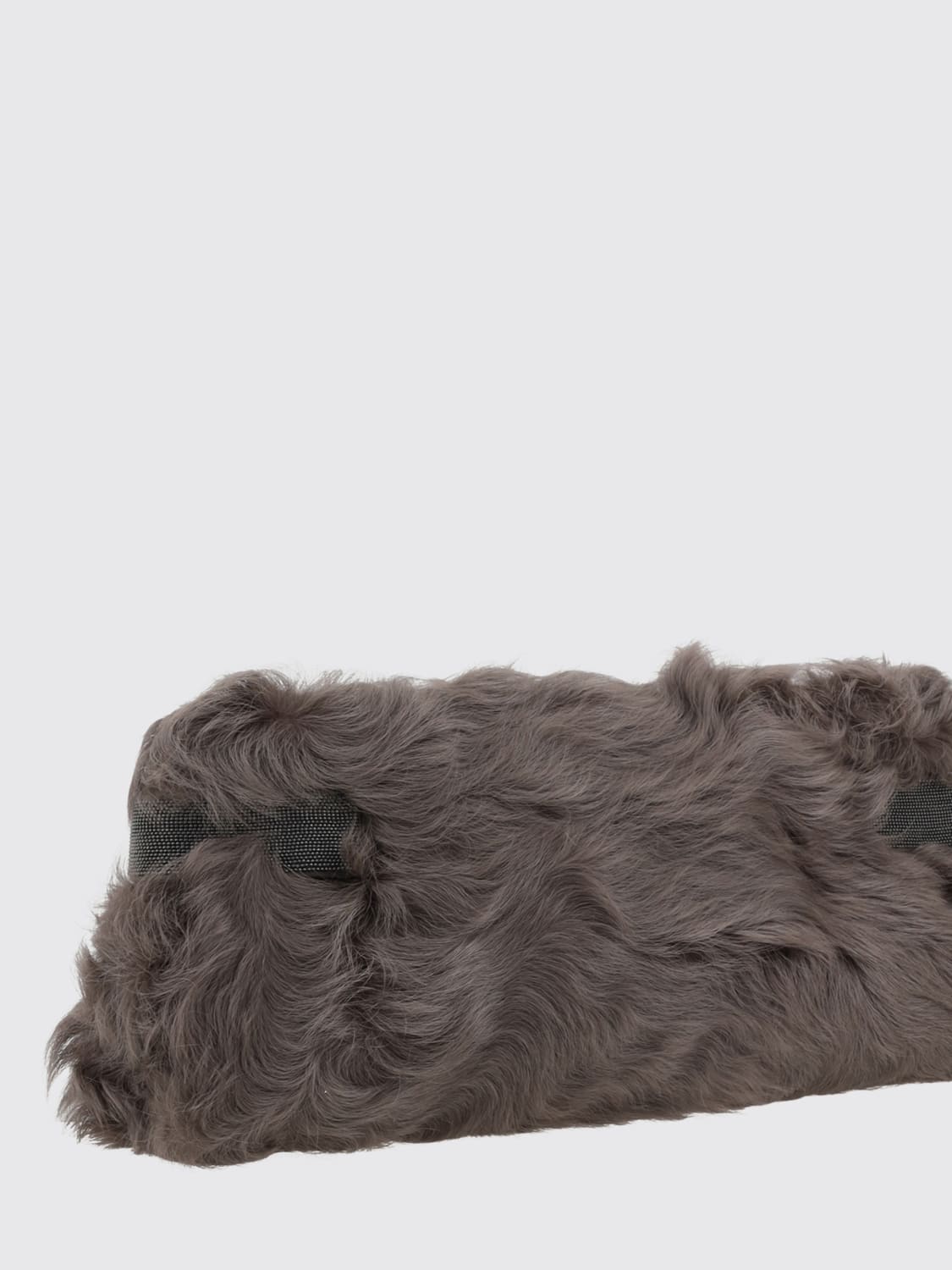 BRUNELLO CUCINELLI CLUTCH: Shoulder bag woman Brunello Cucinelli, Mud - Img 3