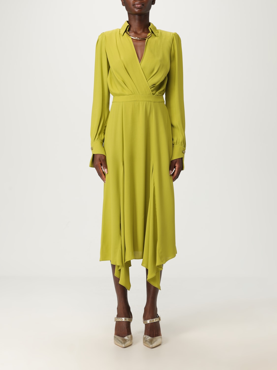 ELISABETTA FRANCHI DRESS: Dress woman Elisabetta Franchi, Green - Img 1