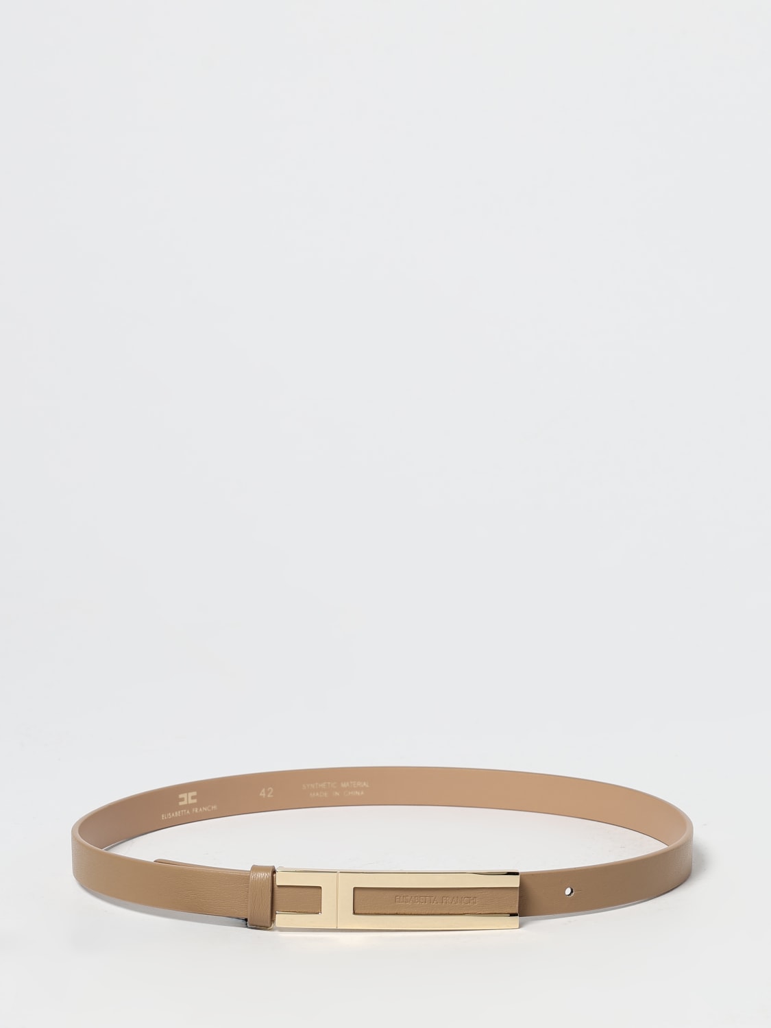 ELISABETTA FRANCHI CINTURÓN: Cinturón mujer Elisabetta Franchi, Camello - Img 1