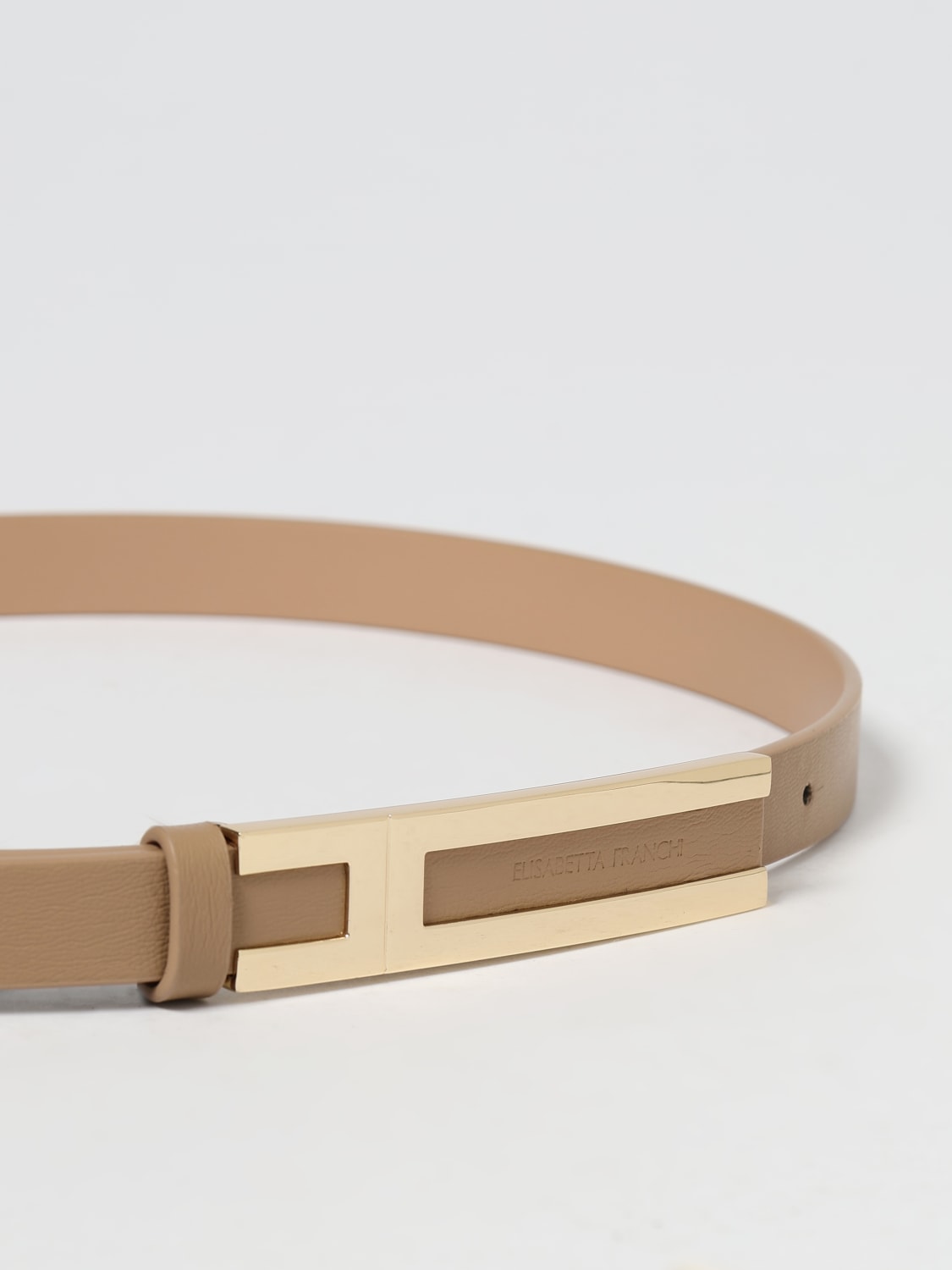 ELISABETTA FRANCHI CINTURÓN: Cinturón mujer Elisabetta Franchi, Camello - Img 2