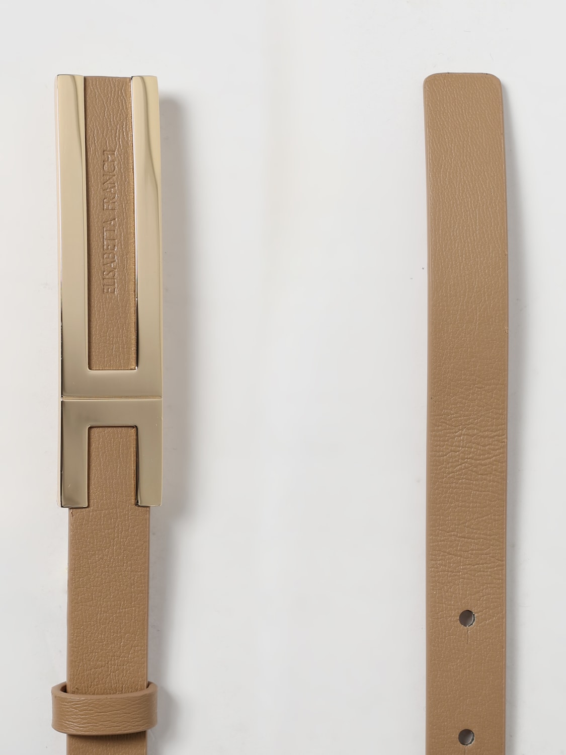 ELISABETTA FRANCHI CINTURÓN: Cinturón mujer Elisabetta Franchi, Camello - Img 3