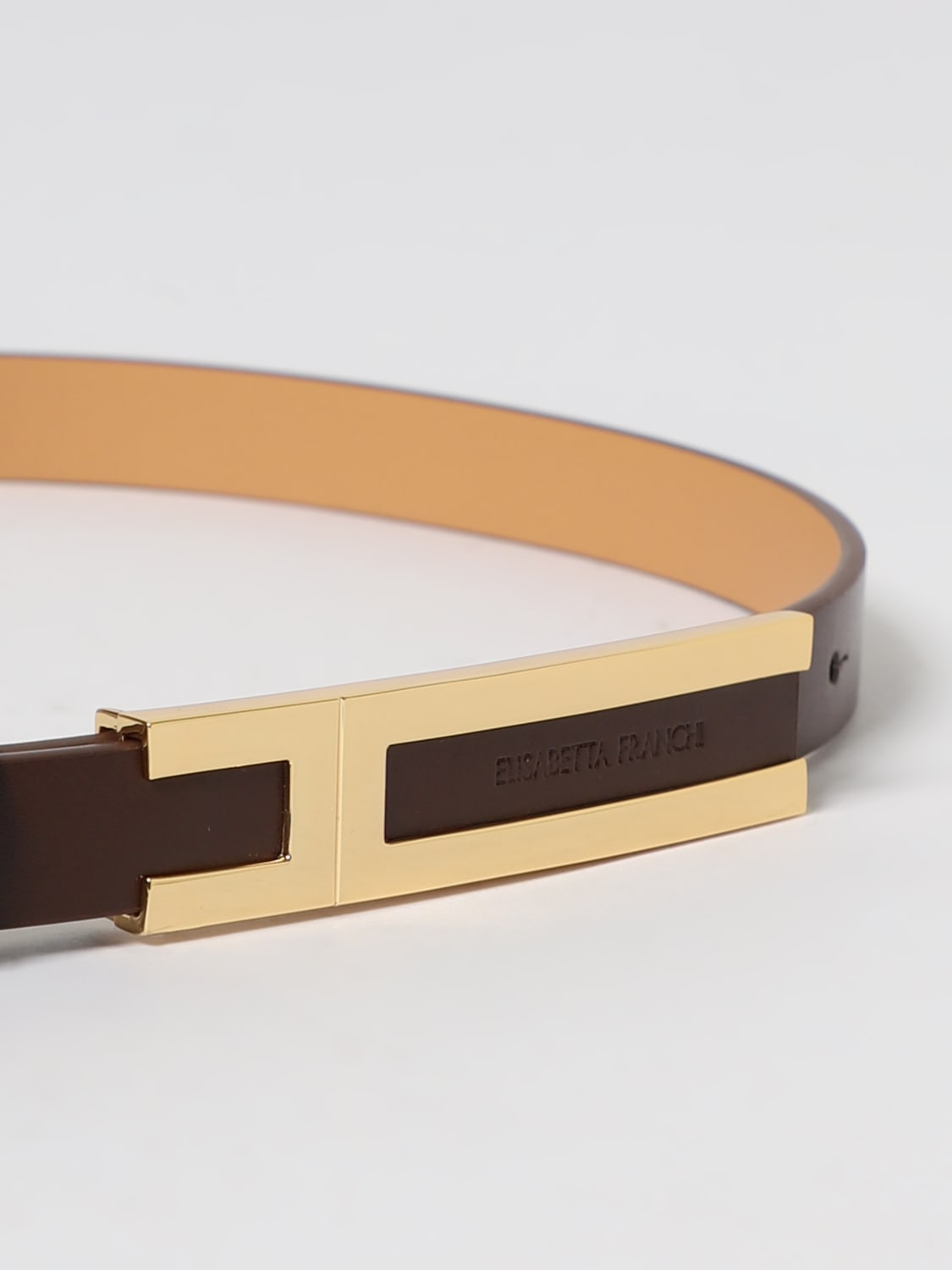 ELISABETTA FRANCHI CINTURA: Cintura Elisabetta Franchi in pelle sintetica , Caffe - Img 2