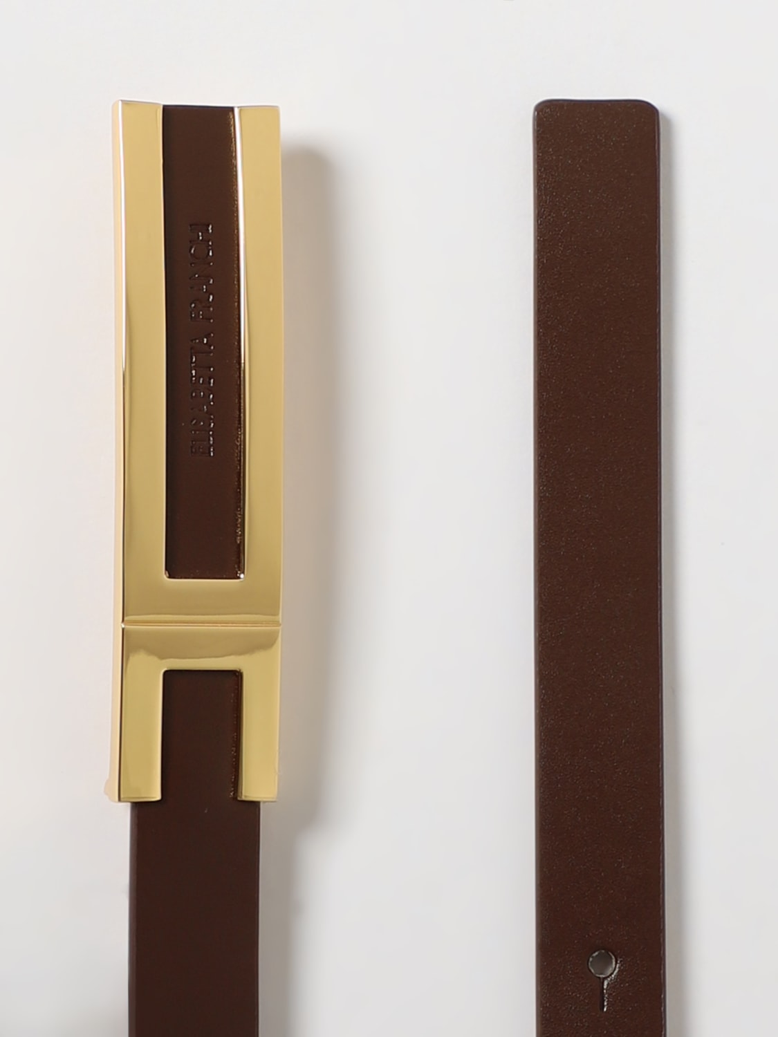 ELISABETTA FRANCHI CINTURA: Cintura Elisabetta Franchi in pelle sintetica , Caffe - Img 3