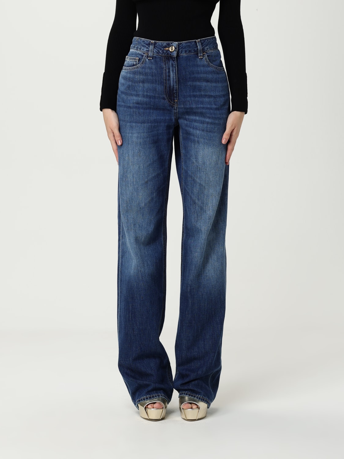 ELISABETTA FRANCHI JEANS: Jeans Elisabetta Franchi in denim di cotone , Denim - Img 1