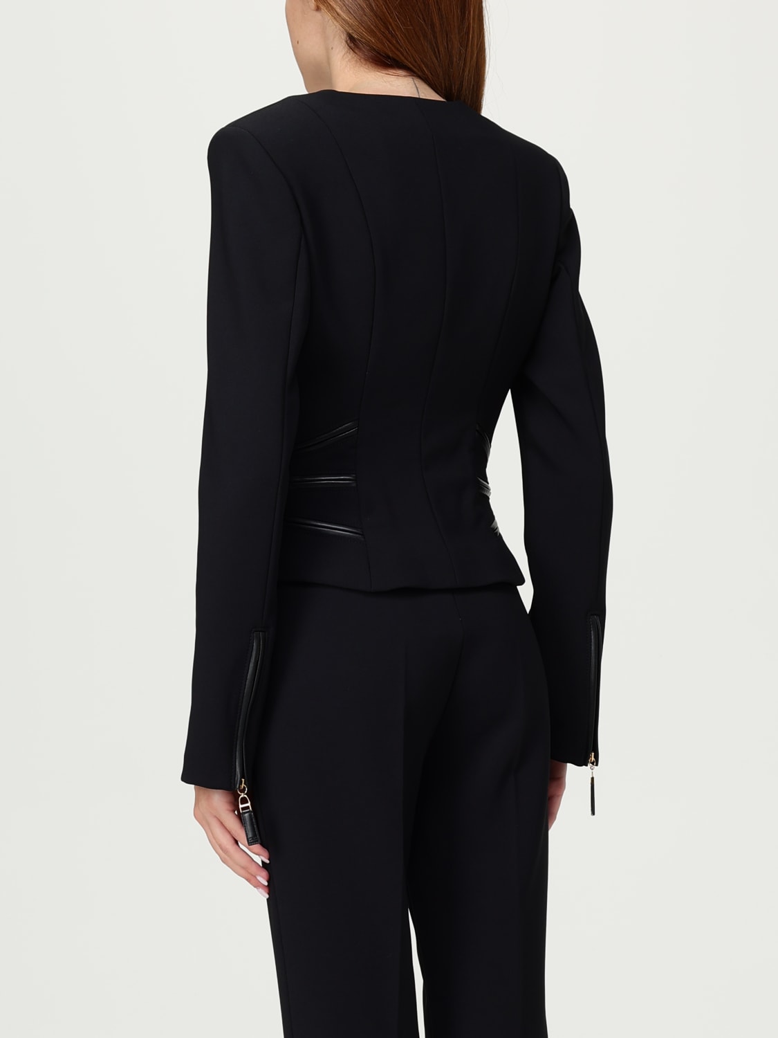 ELISABETTA FRANCHI JACKET: Blazer woman Elisabetta Franchi, Black - Img 2