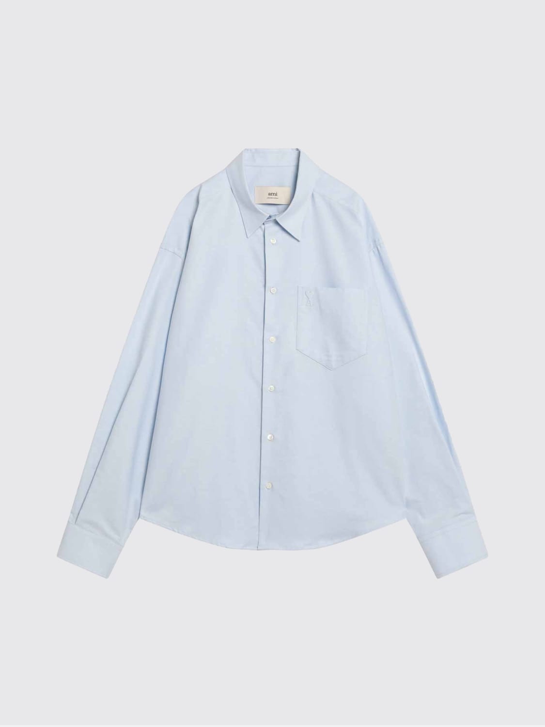 AMI PARIS CAMICIA: Camicia basic Ami Paris in cotone , Blue - Img 1