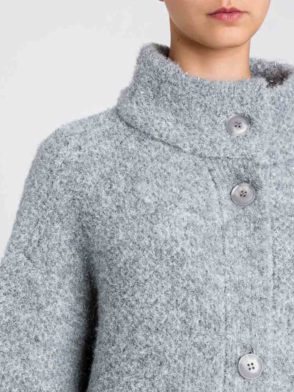 TWINSET ACTITUDE MANTEL: Mantel damen Twinset Actitude, Grau - Img 4