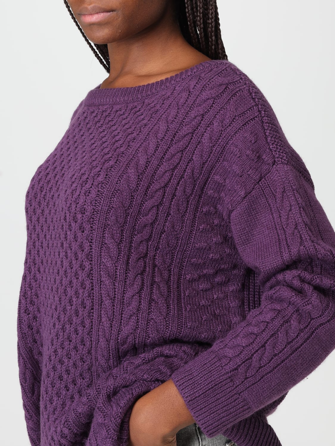 TWINSET ACTITUDE 毛衣: 上衣 女士 Twinset Actitude, 皇家蓝 - Img 3