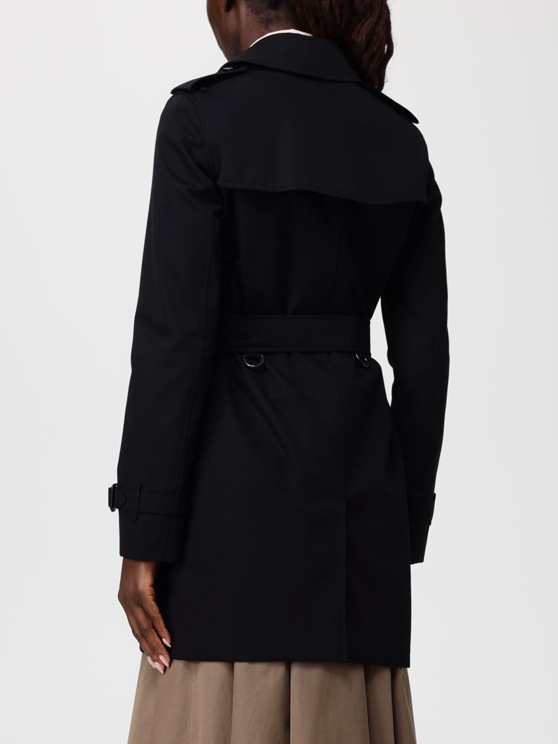 BURBERRY JACKET: Trench coat woman Burberry, Black - Img 3