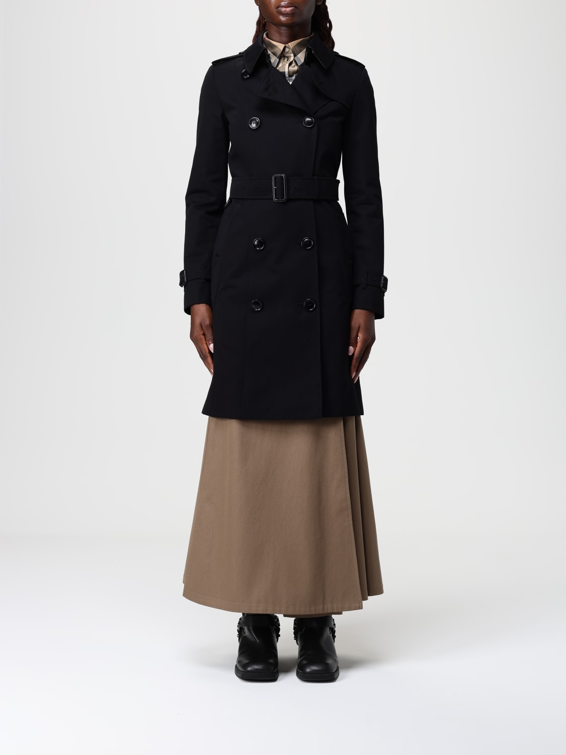 BURBERRY JACKET: Trench coat woman Burberry, Black - Img 1