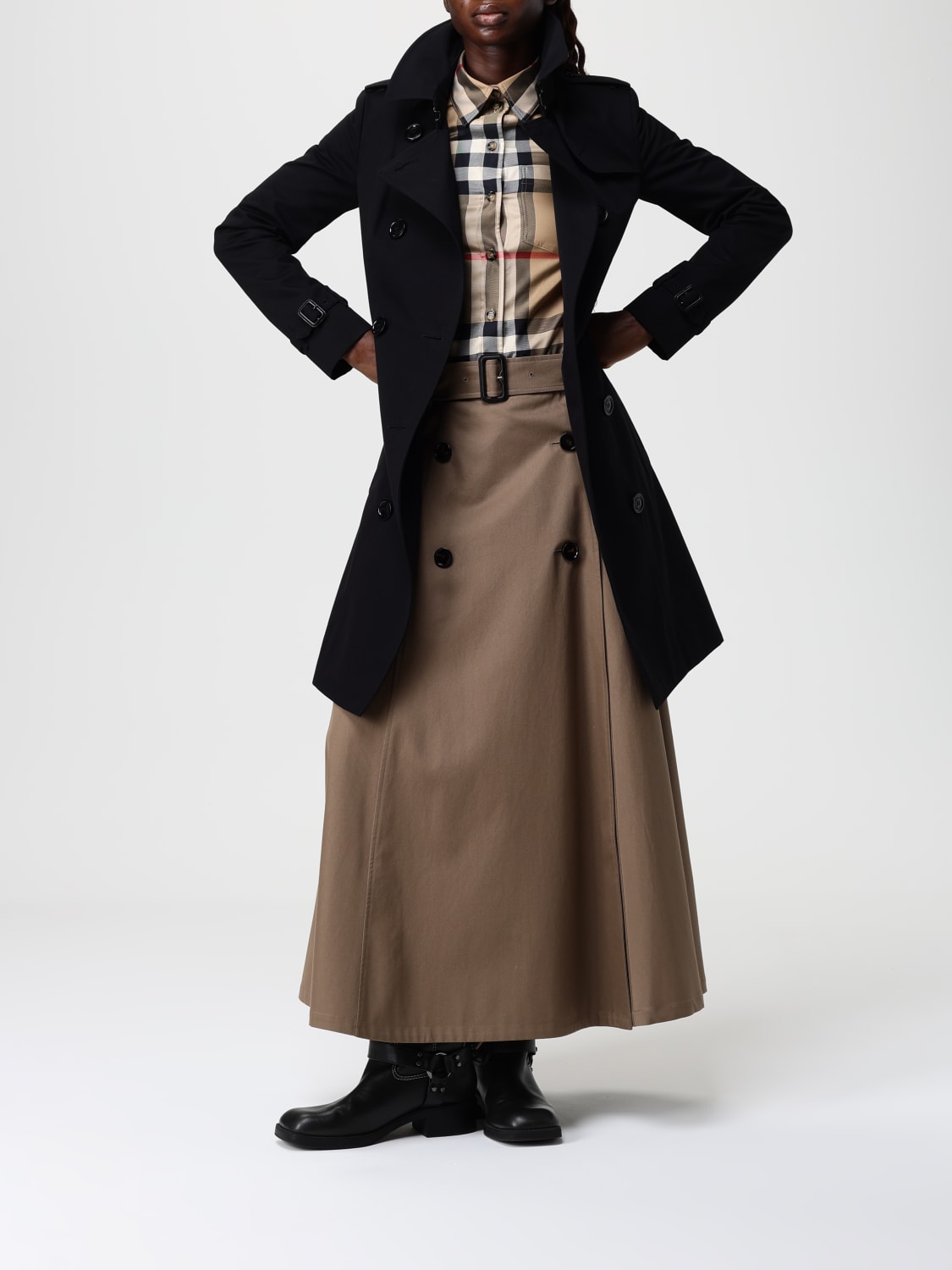 BURBERRY JACKET: Trench coat woman Burberry, Black - Img 2