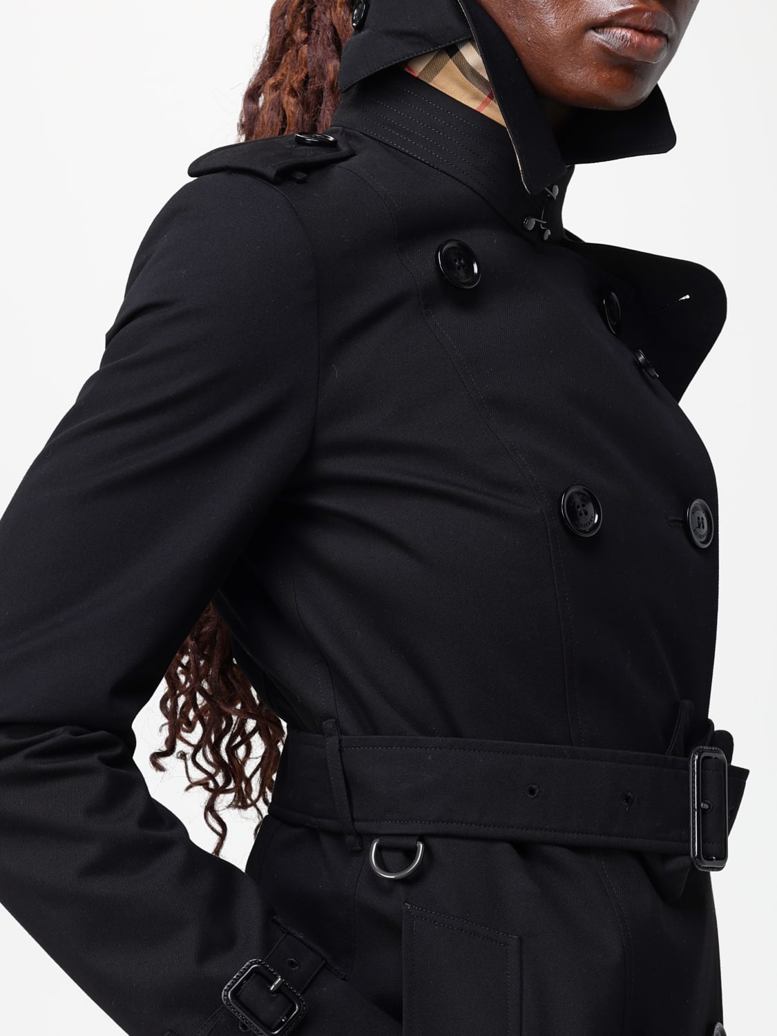 BURBERRY JACKET: Trench coat woman Burberry, Black - Img 5