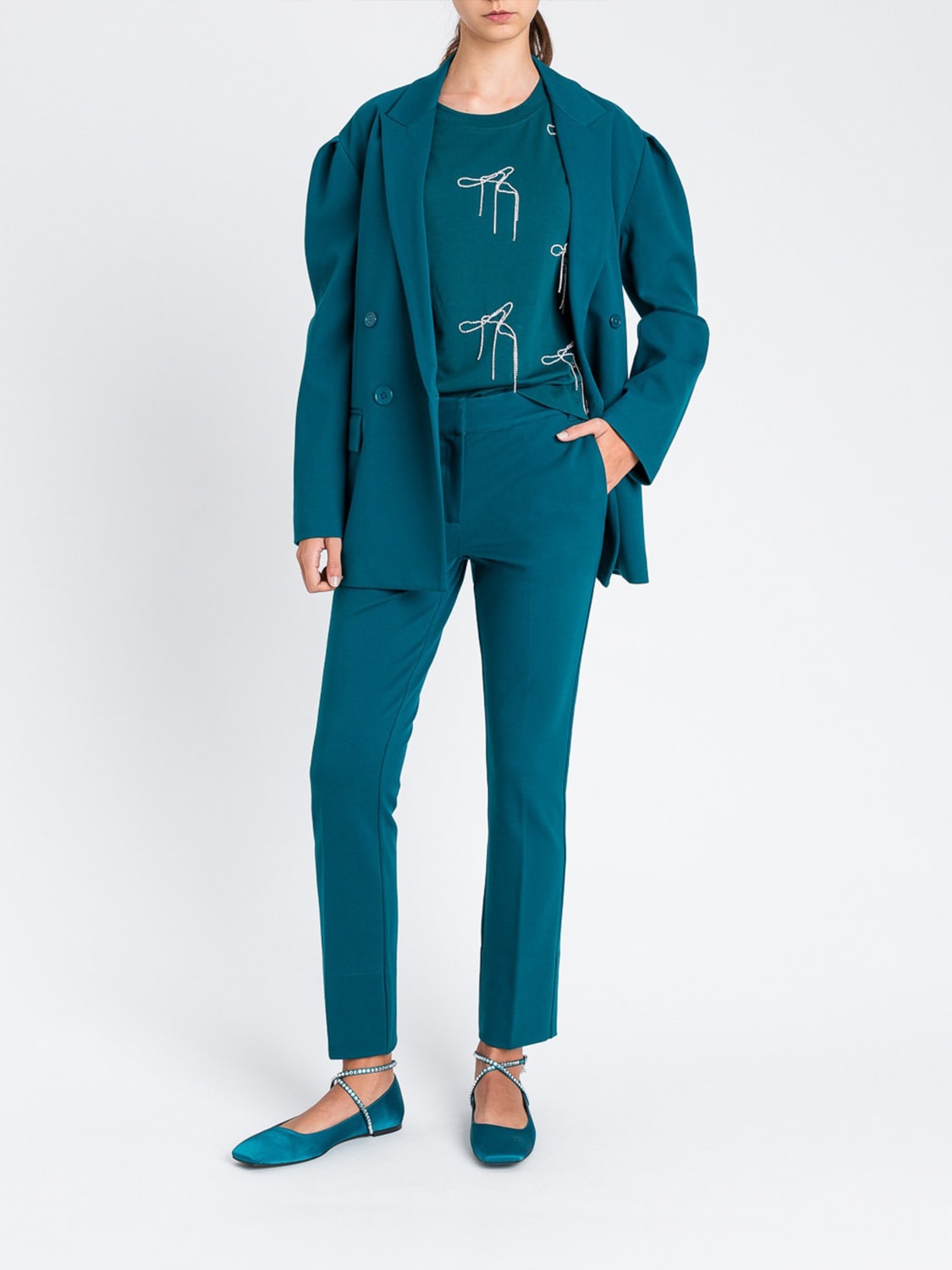 TWINSET ACTITUDE HOSE: Hose damen Twinset Actitude, Grün - Img 2