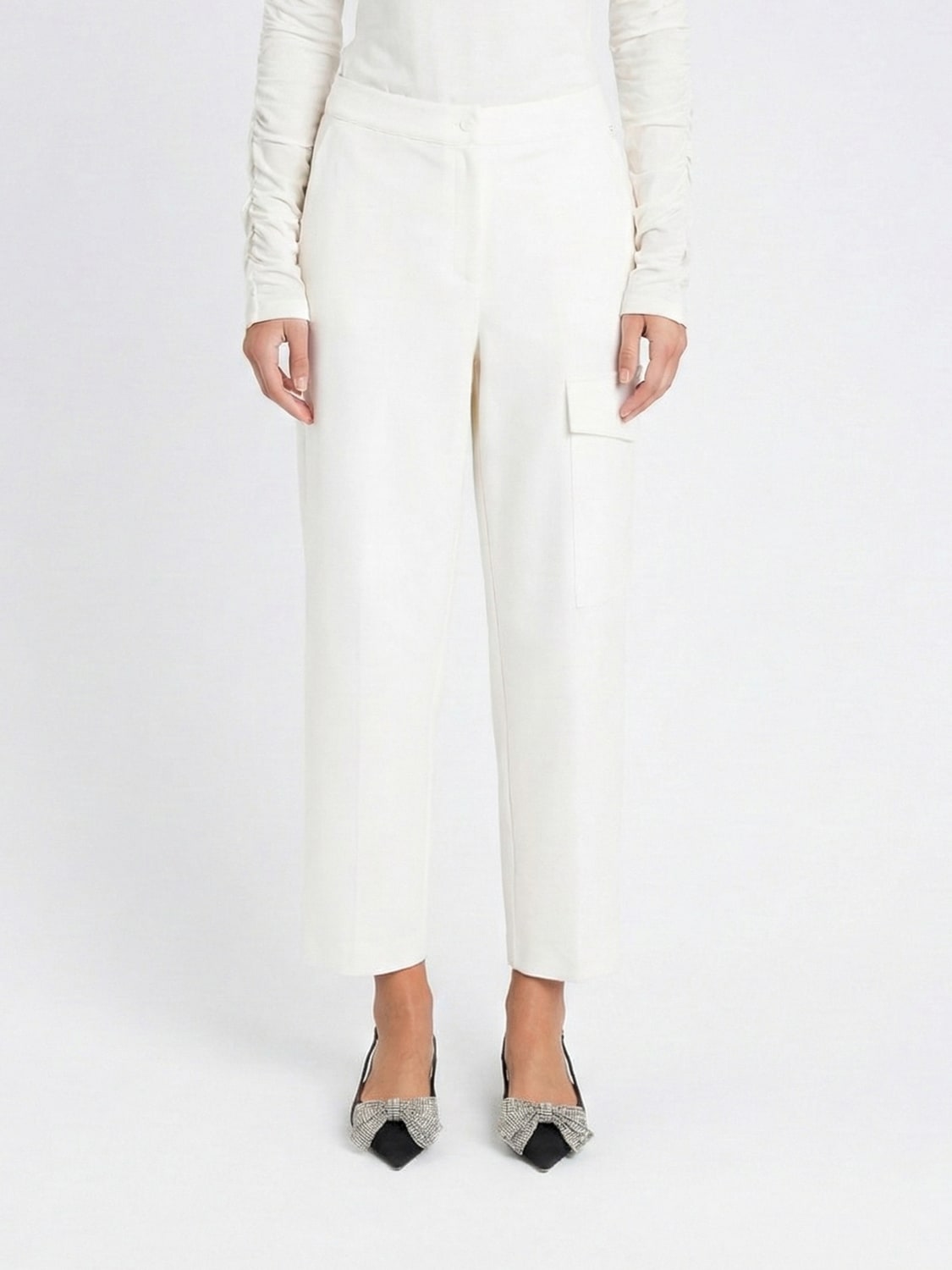TWINSET ACTITUDE PANTALONI: Pantalone Twinset Actitude, Bianco - Img 1