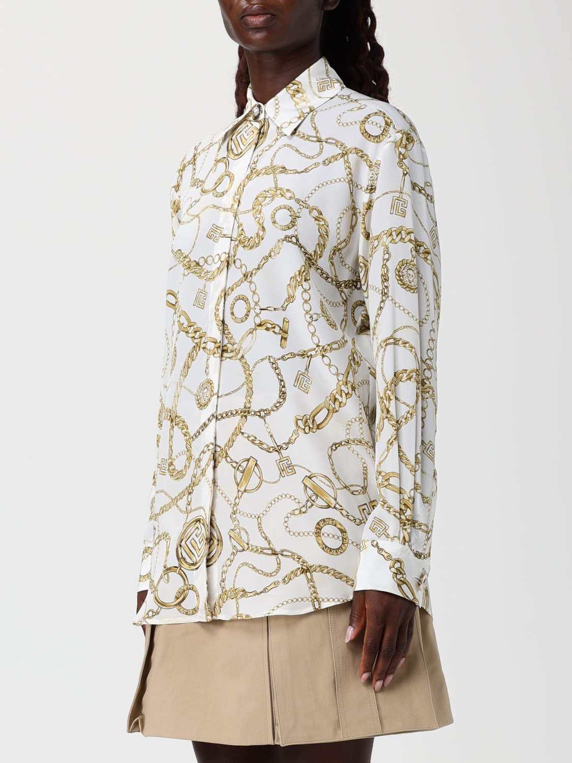 BALMAIN CAMISA: Camisa mujer Balmain, Blanco - Img 4
