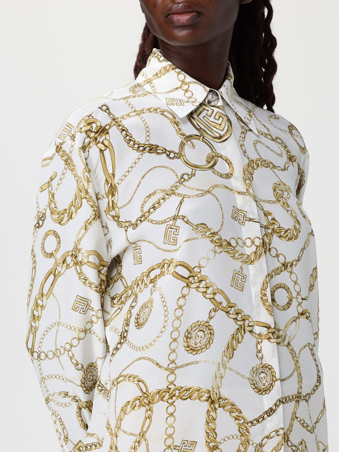 BALMAIN CAMISA: Camisa mujer Balmain, Blanco - Img 5