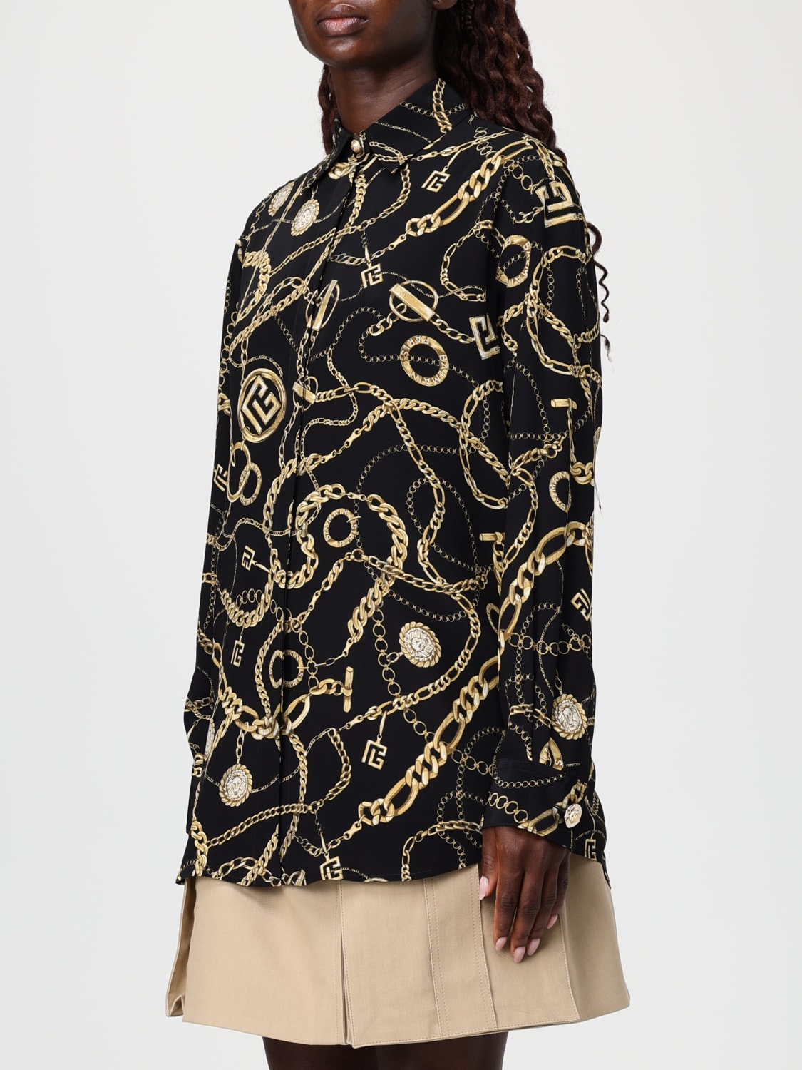 BALMAIN CAMISA: Camisa mujer Balmain, Negro - Img 4