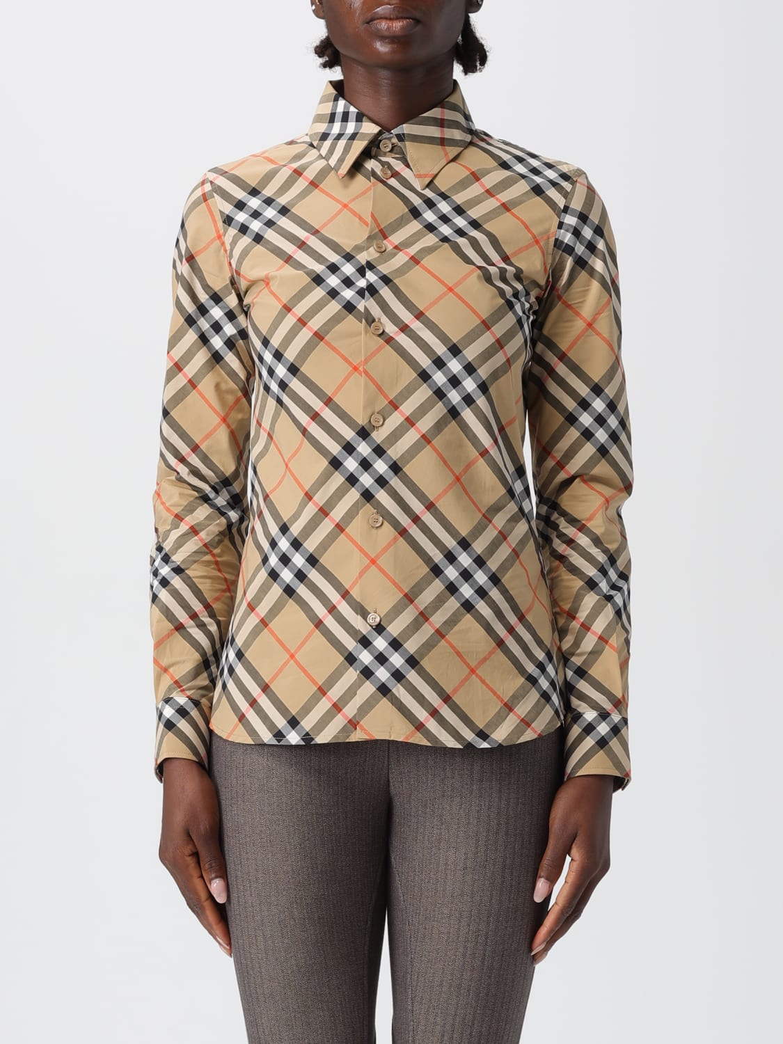 BURBERRY SHIRT: Shirt woman Burberry, Sand - Img 1