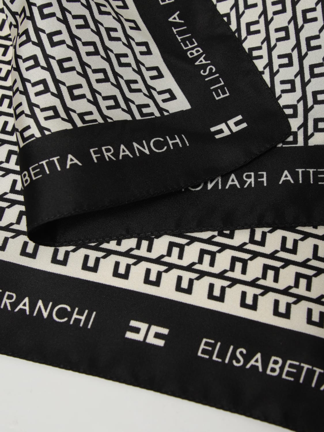 ELISABETTA FRANCHI NECK SCARF: Scarf woman Elisabetta Franchi, Black - Img 2