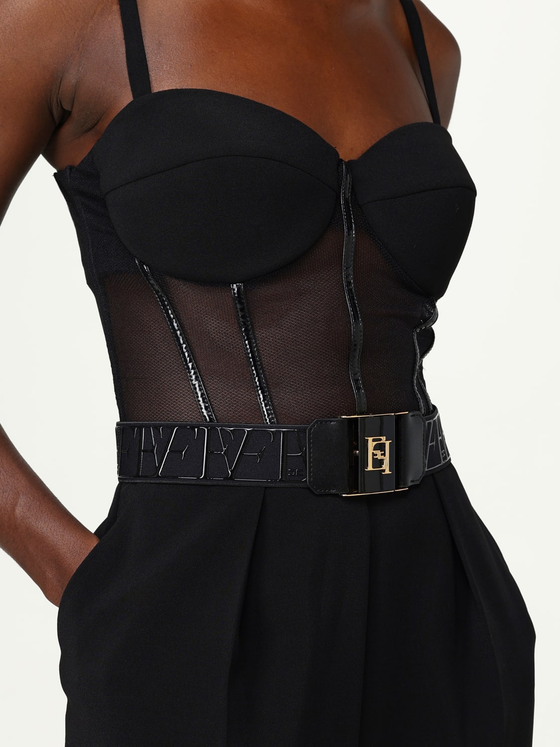 ELISABETTA FRANCHI MONO: Pantalón mujer Elisabetta Franchi, Negro - Img 3