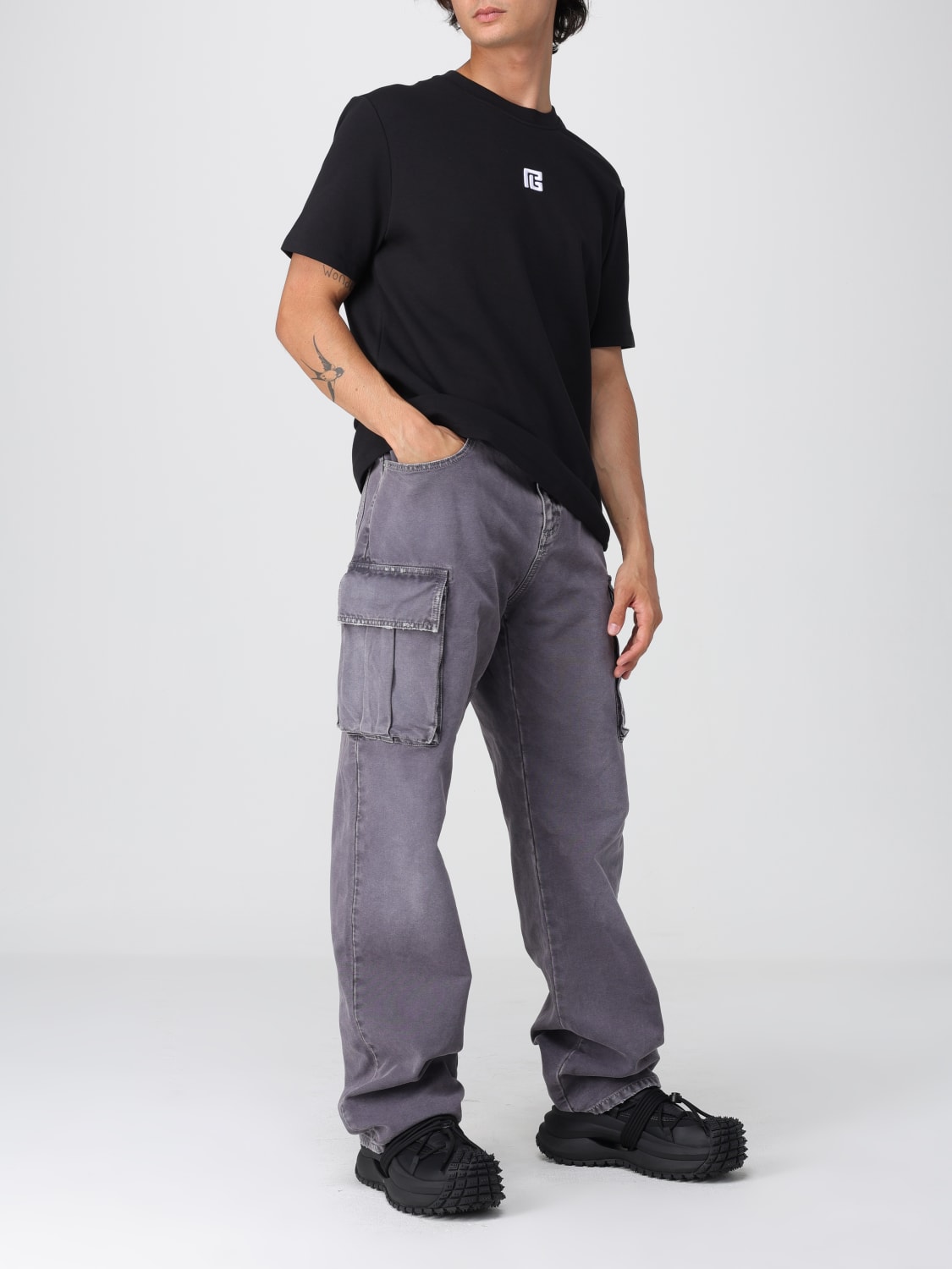 BALMAIN T-SHIRT: T-shirt men Balmain, Black - Img 2