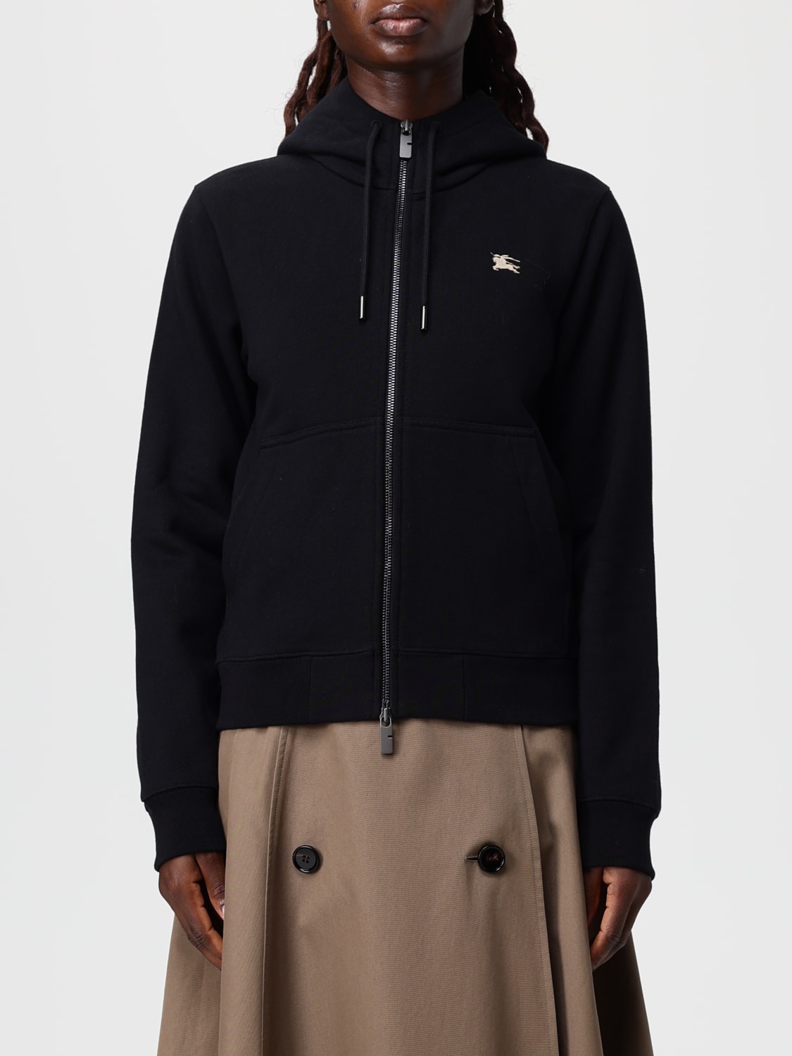 BURBERRY SWEATSHIRT: Sweatshirt woman Burberry, Black - Img 1