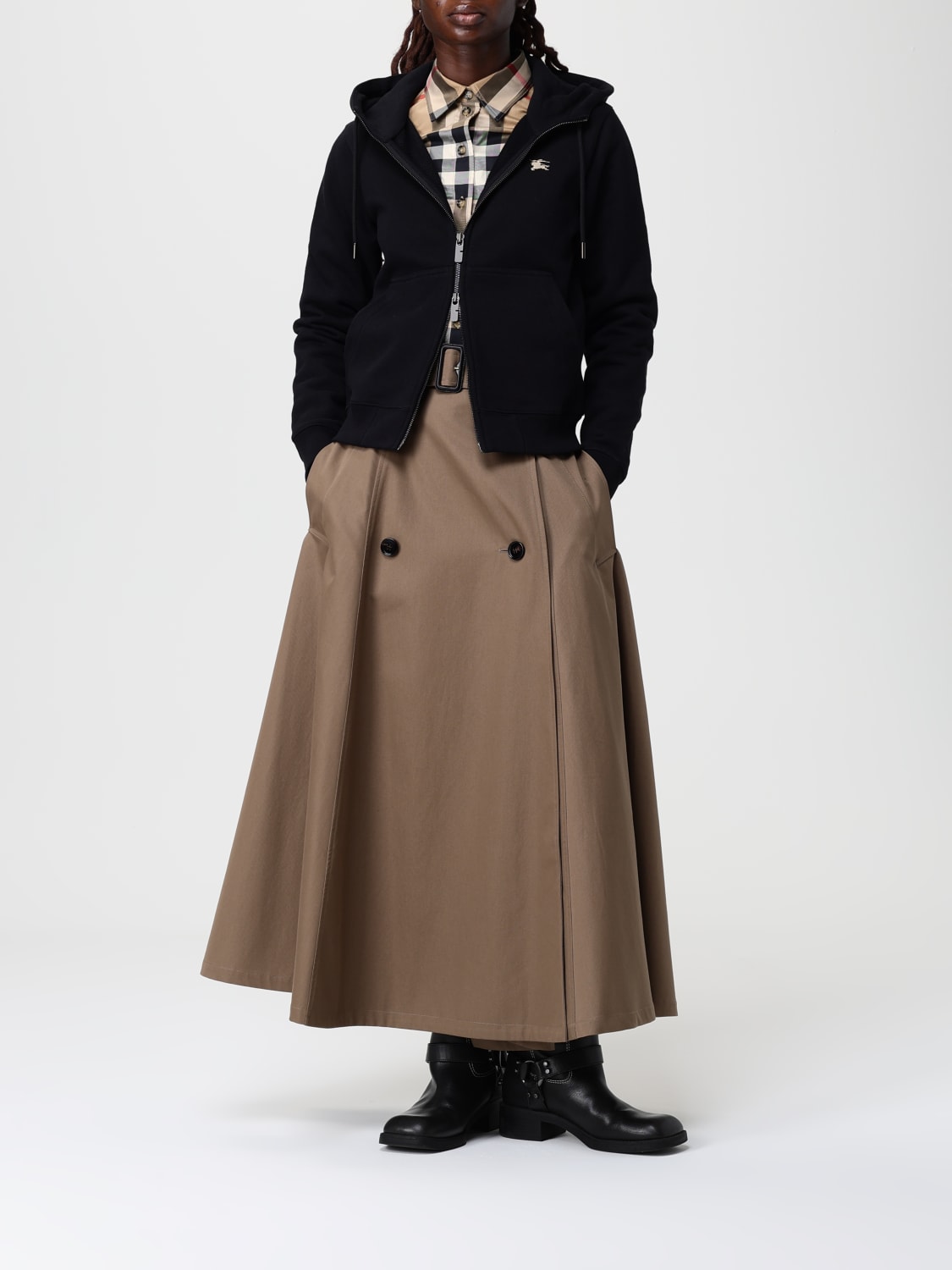 BURBERRY SWEATSHIRT: Sweatshirt woman Burberry, Black - Img 2