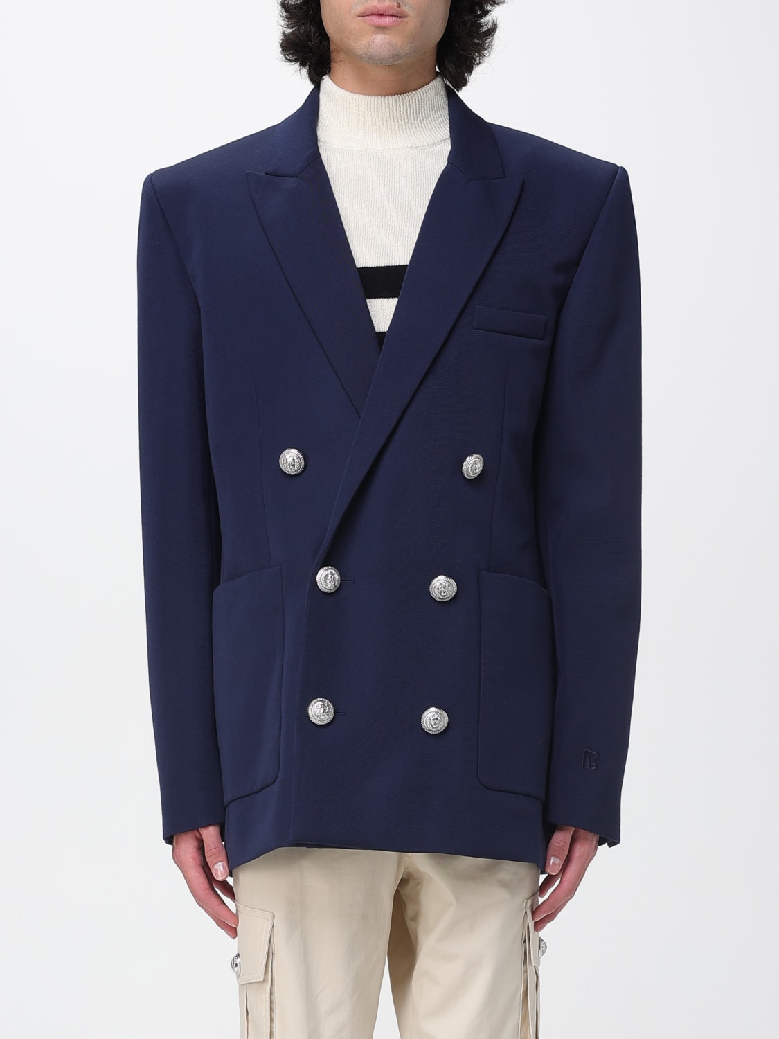 BALMAIN JACKE: Jacke herren Balmain, Blau - Img 1