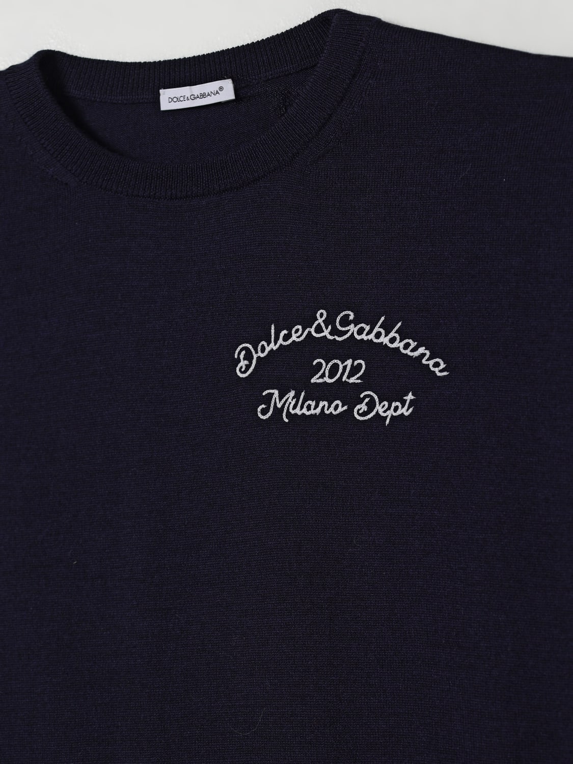 DOLCE & GABBANA SWEATER: Sweater kids Dolce & Gabbana, Blue - Img 3