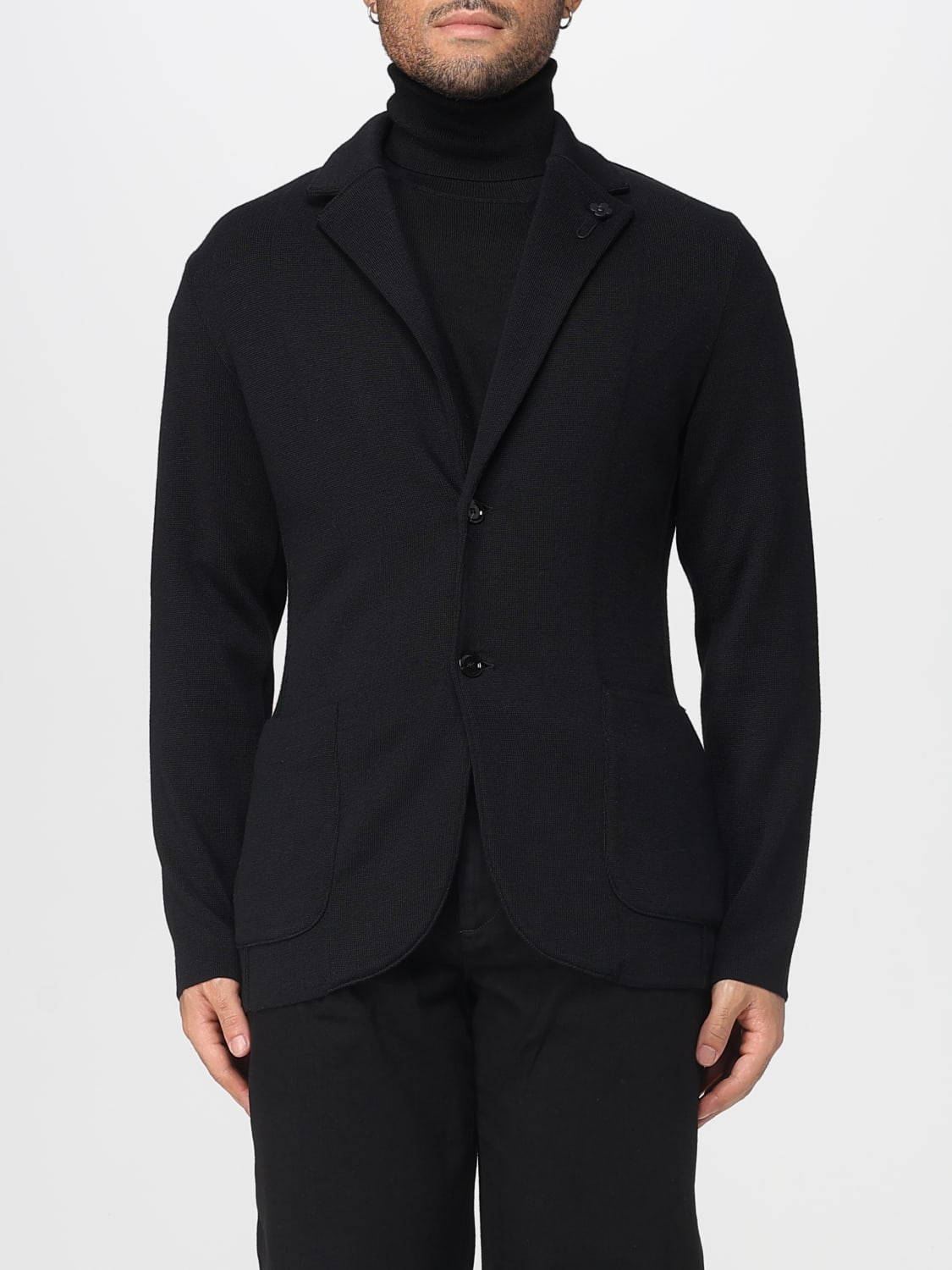 LARDINI JACKET: Sweater men Lardini, Black - Img 1