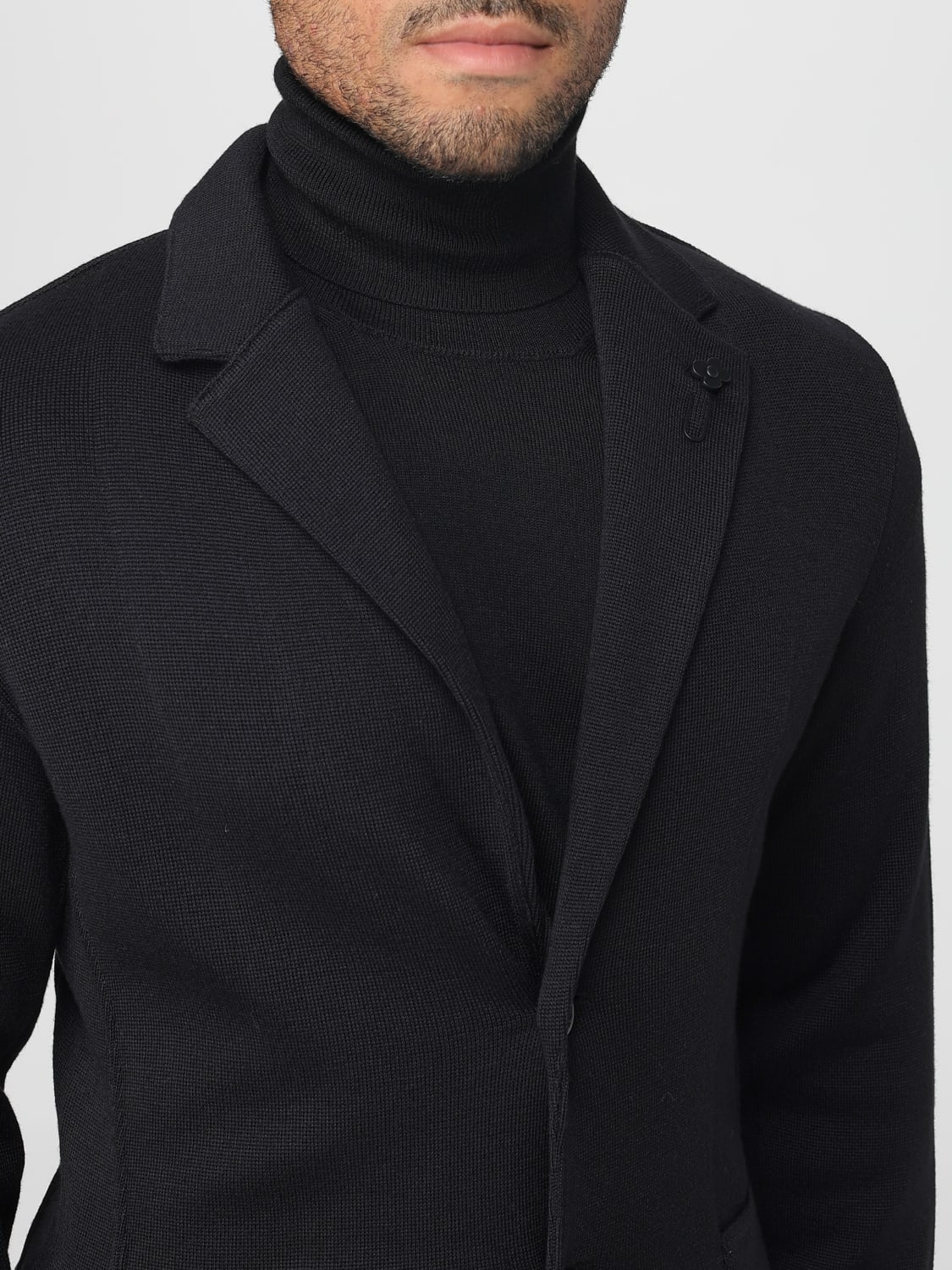 LARDINI JACKET: Sweater men Lardini, Black - Img 4