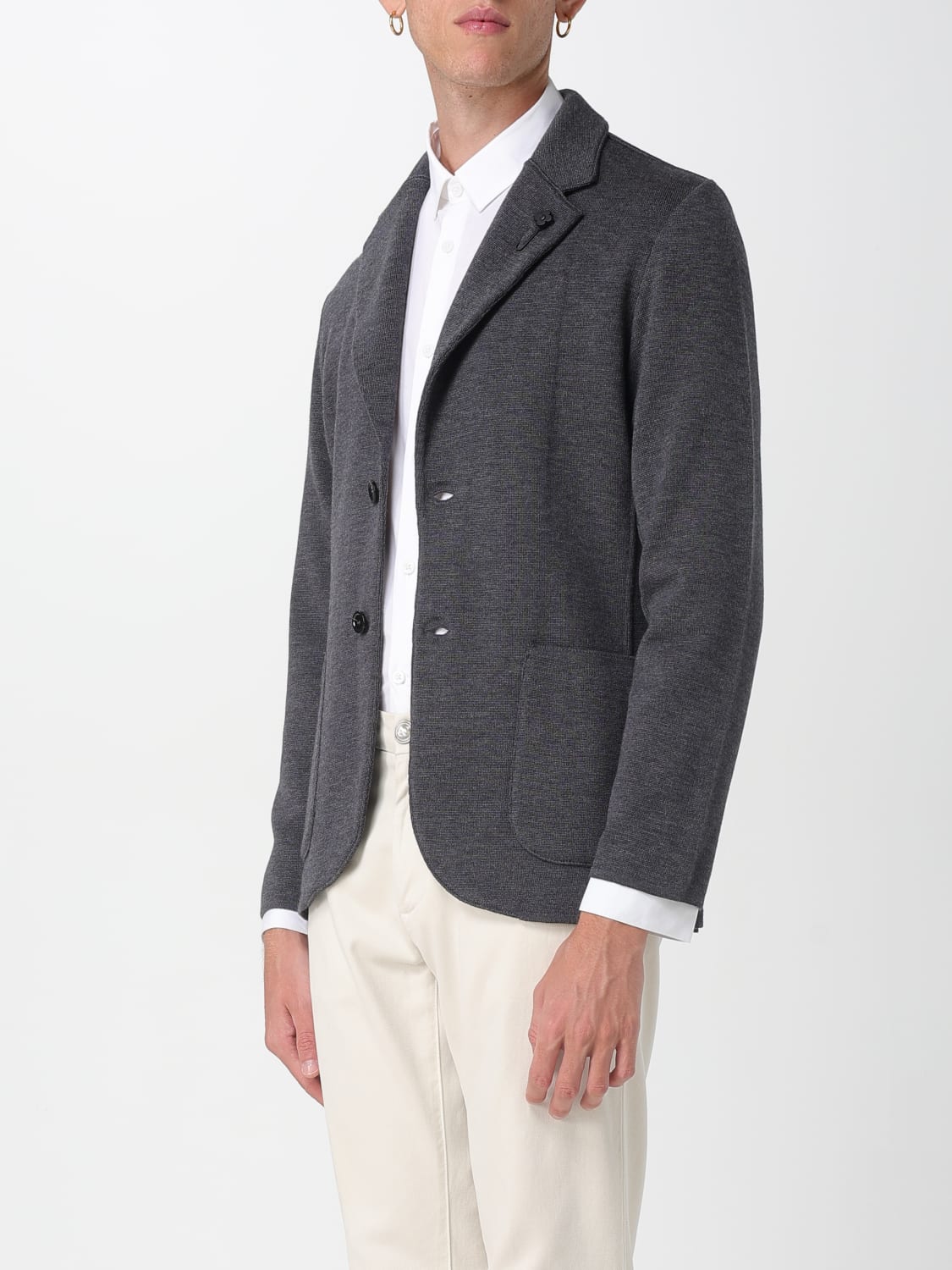 LARDINI JACKET: Sweater men Lardini, Grey - Img 3
