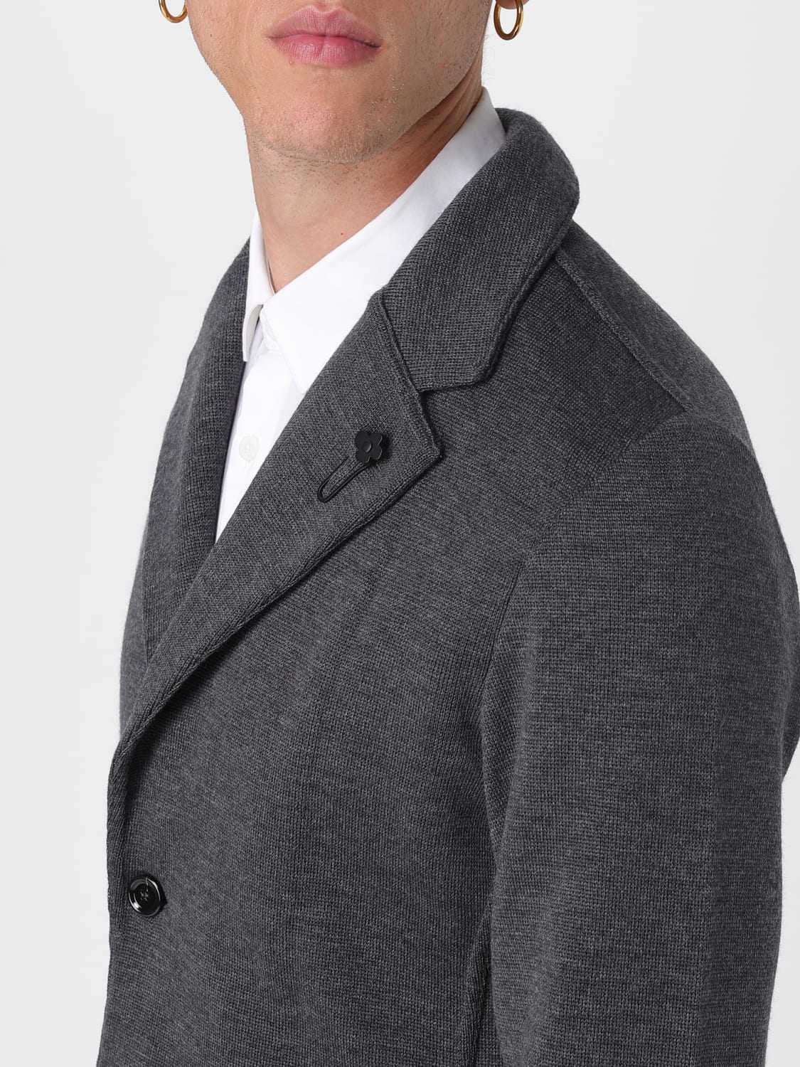 LARDINI JACKET: Sweater men Lardini, Grey - Img 4
