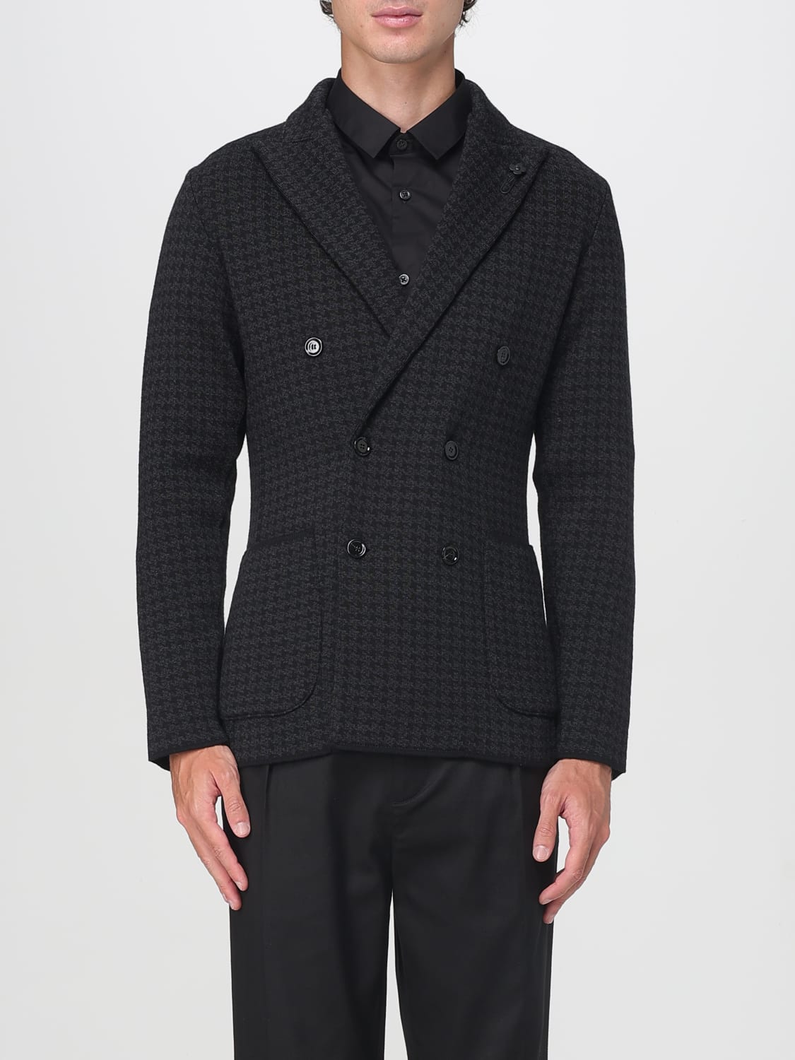 LARDINI JACKET: Sweater men Lardini, Black - Img 1