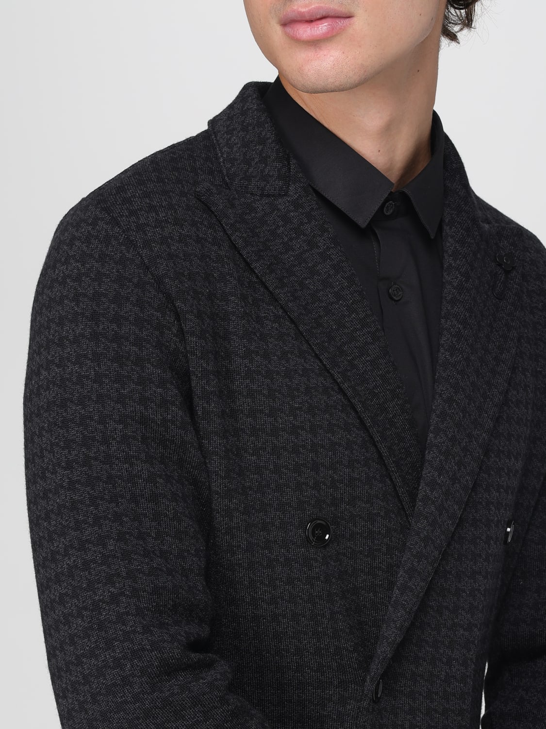 LARDINI JACKET: Sweater men Lardini, Black - Img 4