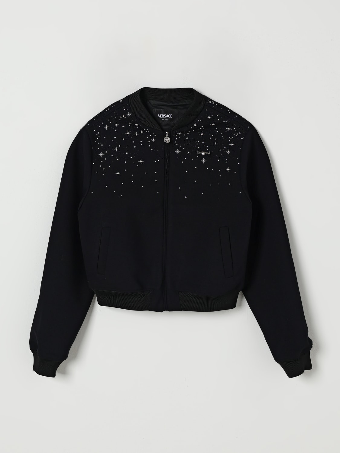 VERSACE SWEATER: Coat kids Versace, Black - Img 1