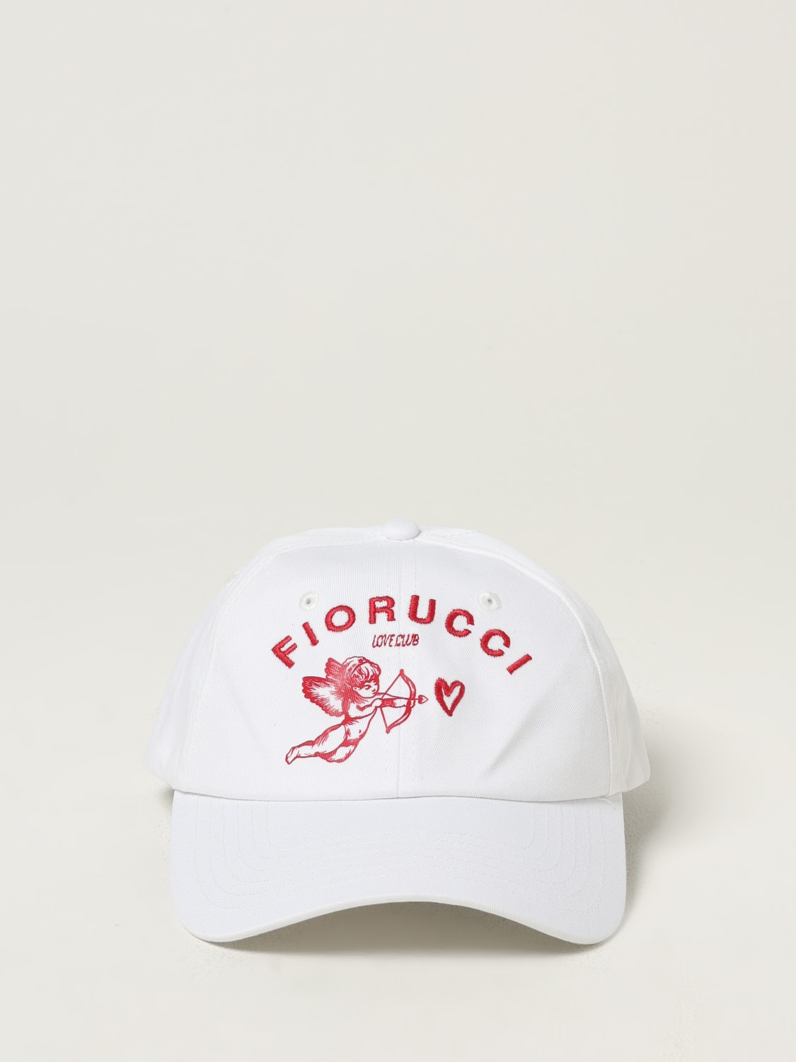 FIORUCCI CAPPELLO: Cappello da baseball in cotone con logo Fiorucci, Bianco - Img 2