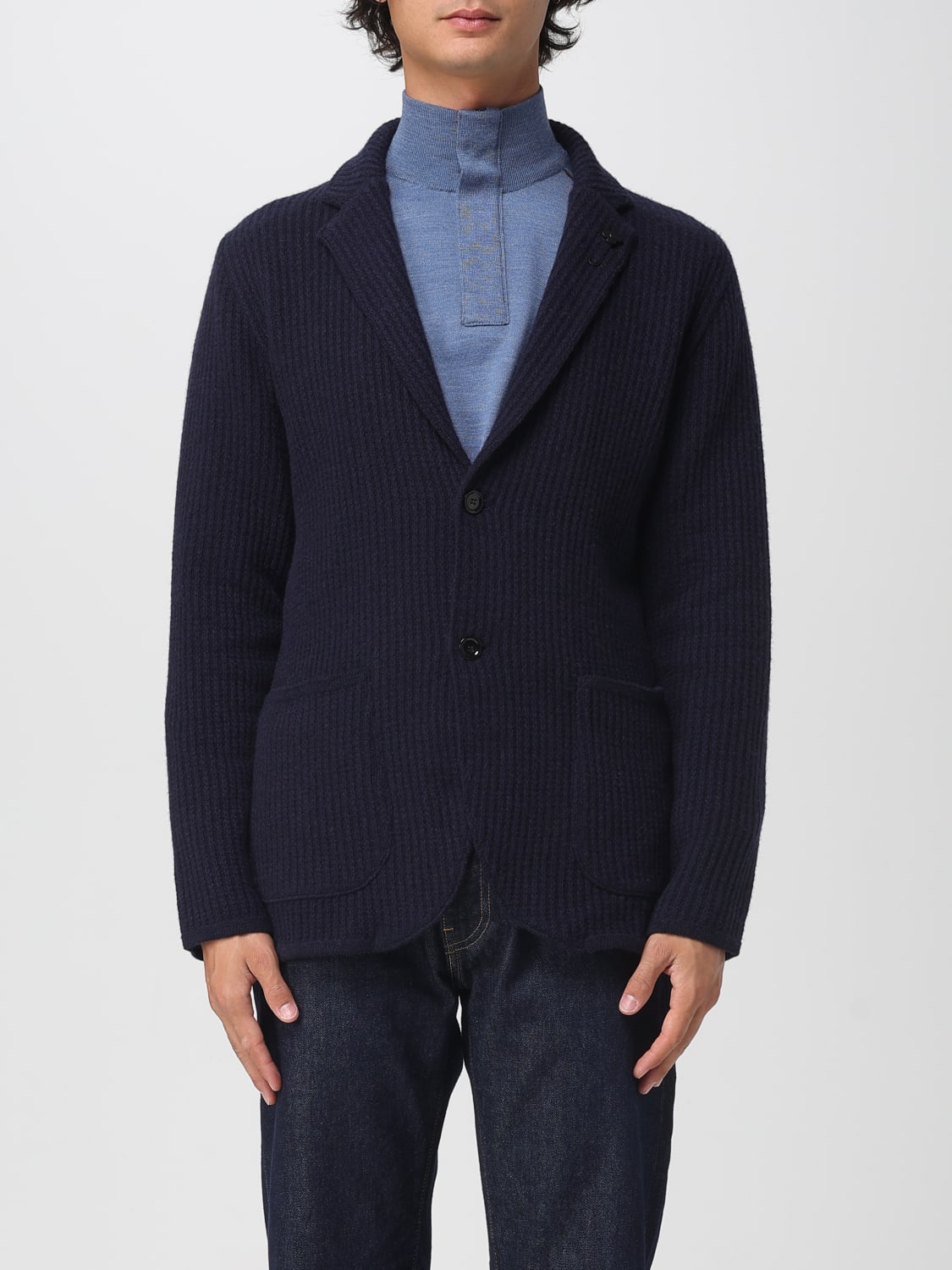 LARDINI JACKET: Sweater men Lardini, Blue - Img 1
