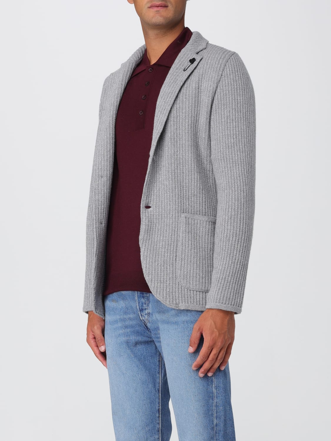 LARDINI JACKET: Sweater men Lardini, Pearl - Img 3