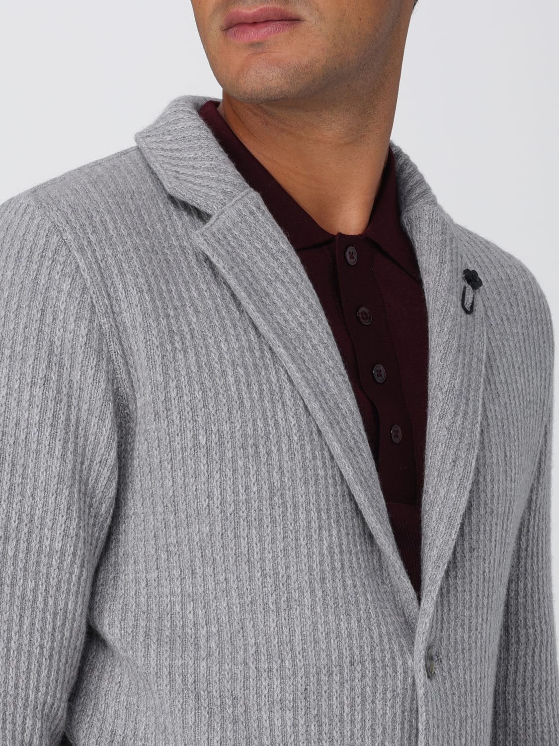 LARDINI JACKET: Sweater men Lardini, Pearl - Img 4