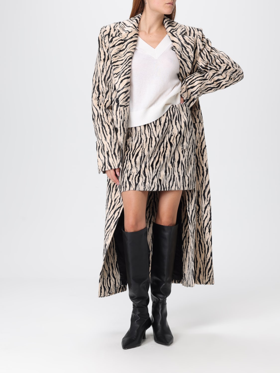 ROTATE MAGLIA: Maglia a v in lana merino Rotate, Bianco - Img 2