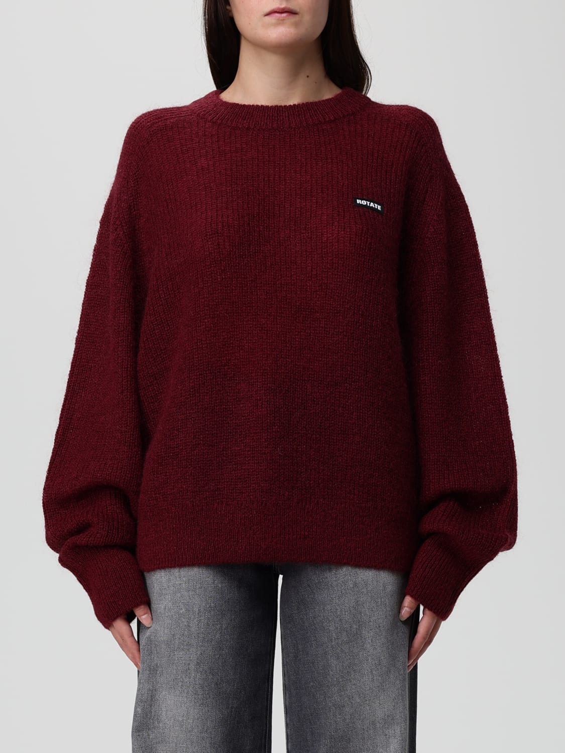 ROTATE MAGLIA: Pullover oversize Rotate in misto lana , Prugna - Img 1