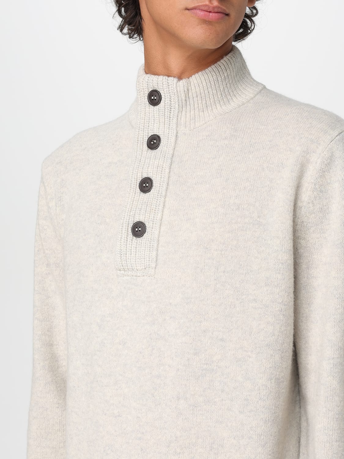 BARBOUR SWEATER: Sweater men Barbour, Cream - Img 3