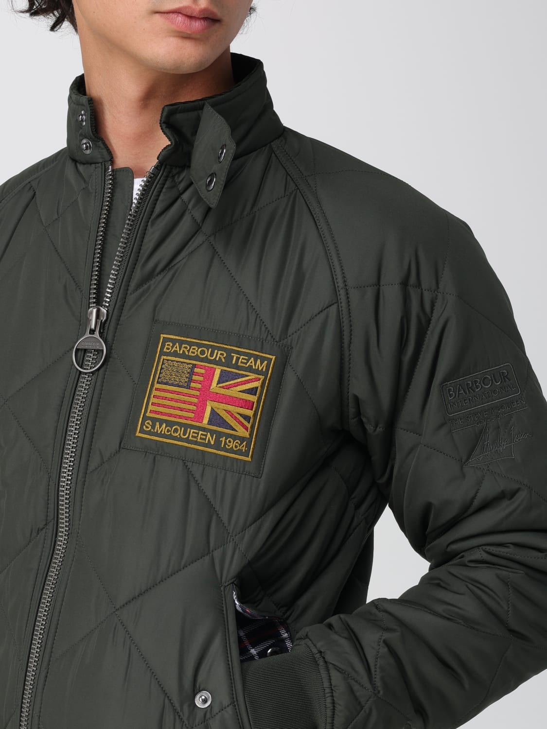 BARBOUR GIACCA: Giubbotto Barbour in nylon trapuntato , Salvia - Img 4