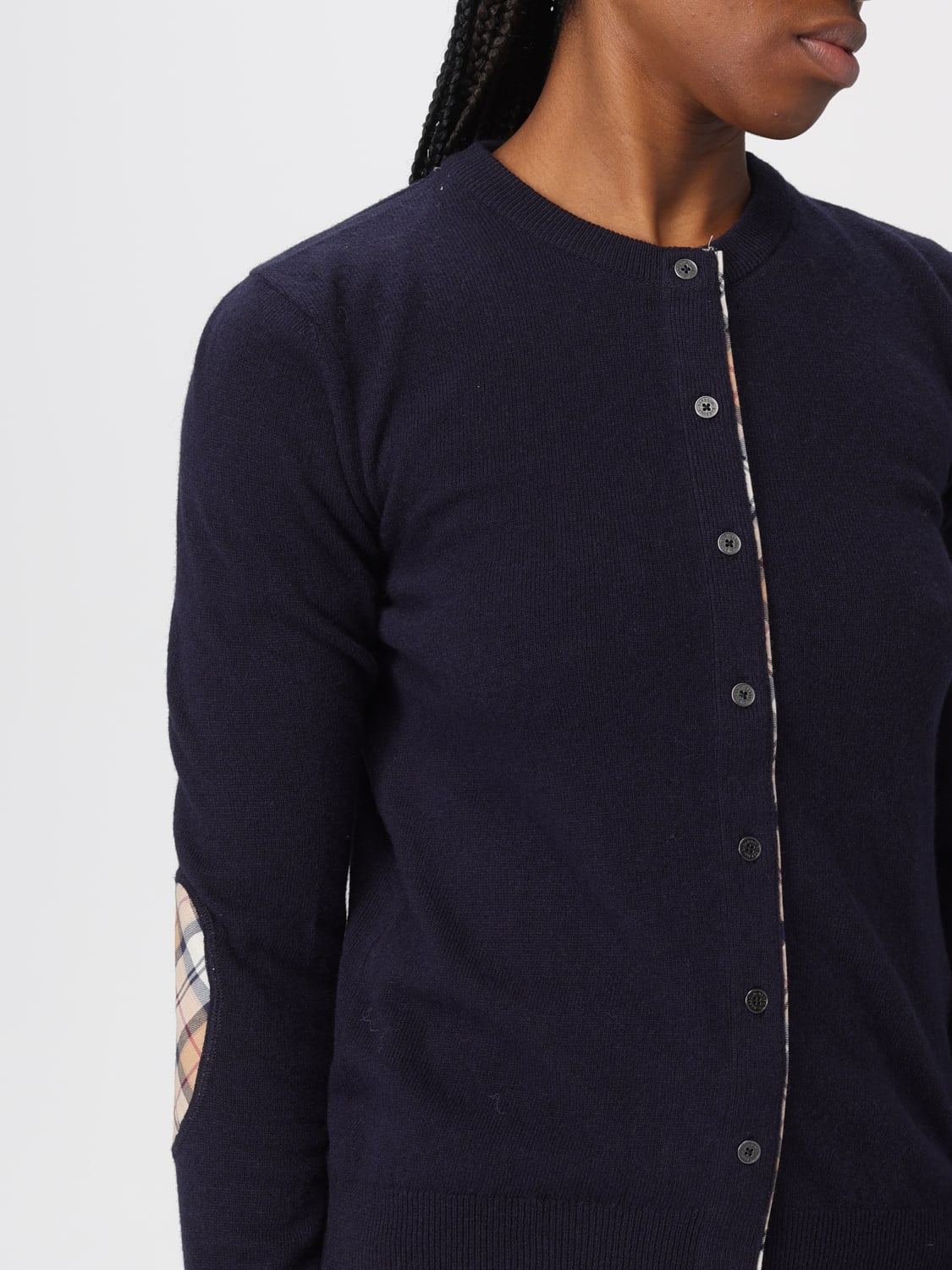 BARBOUR SWEATER: Cardigan woman Barbour, Navy - Img 4