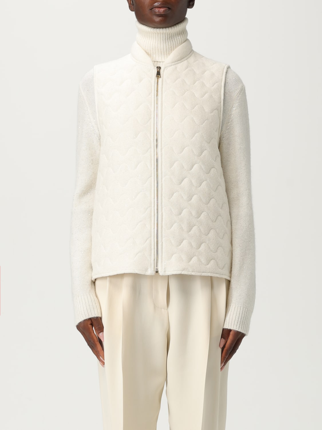 FABIANA FILIPPI GILET: Veste femme Fabiana Filippi, Blanc - Img 1